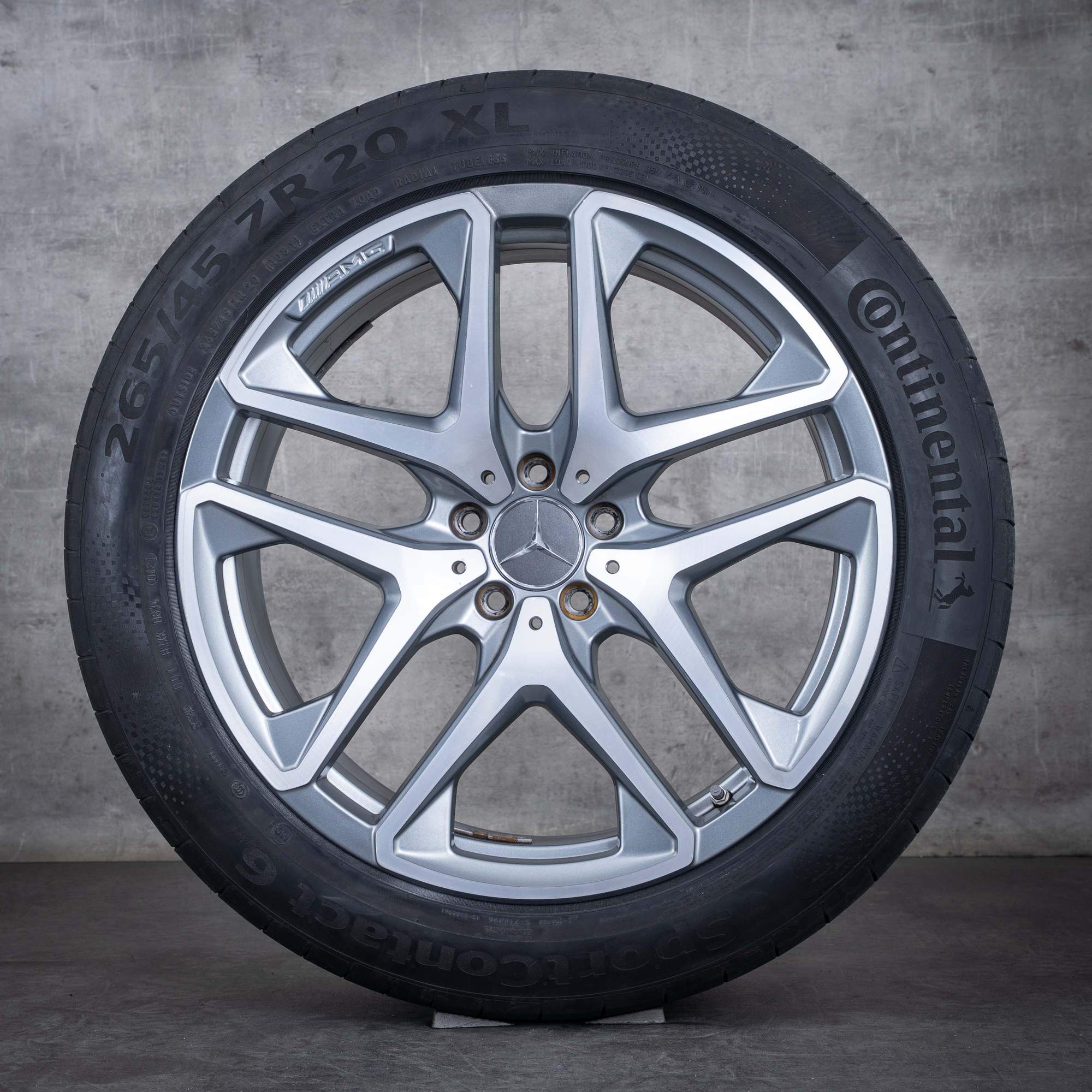 Originale Mercedes Benz GLC 63 & S AMG vinterdæk med fælge 20 tommer X253 C253 A2534013600 A2534013700 himalaya grey poleret