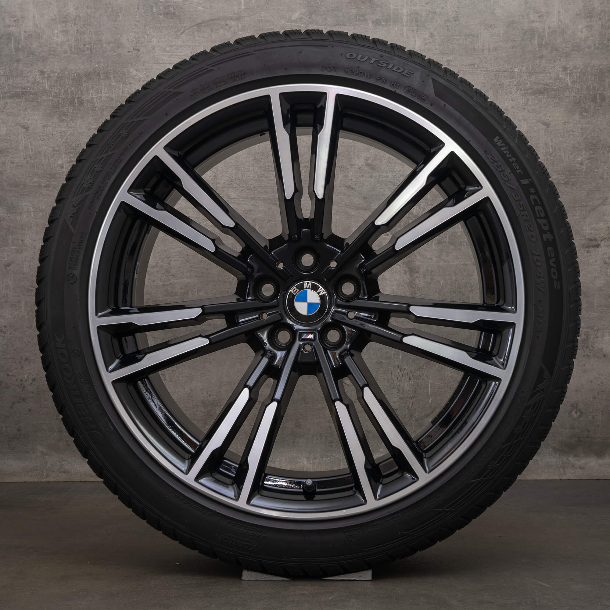 Alkuperäiset BMW M5 M8 vanteet 20 tuuman F90 F91 F92 F93 kesäpyörät styling 706 M 8073977 8073979 musta kiillotettu