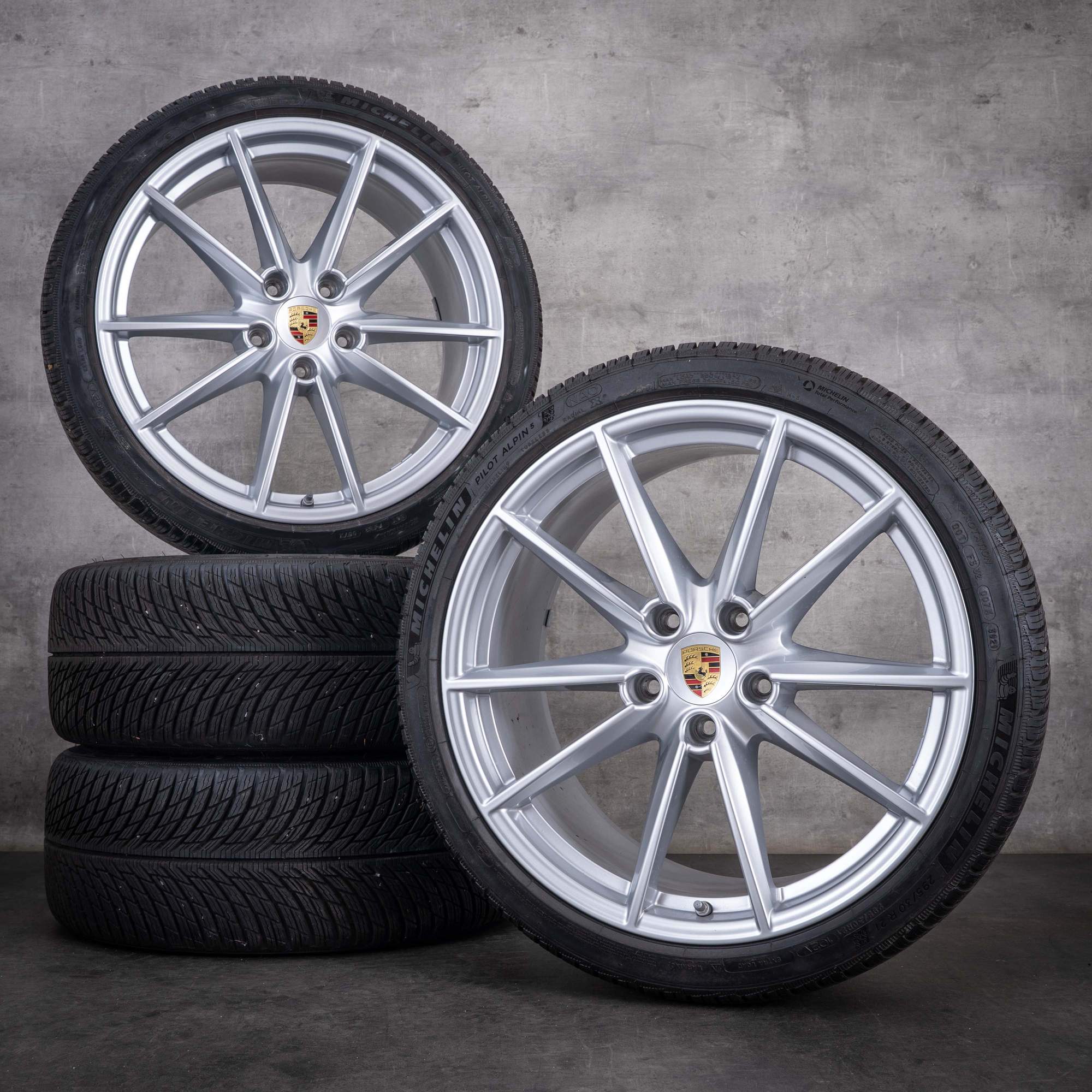 Original Porsche 992 I Winterräder 20 21 Zoll Felgen 992601025C 992601025E Carrera S Rad silber glanz
