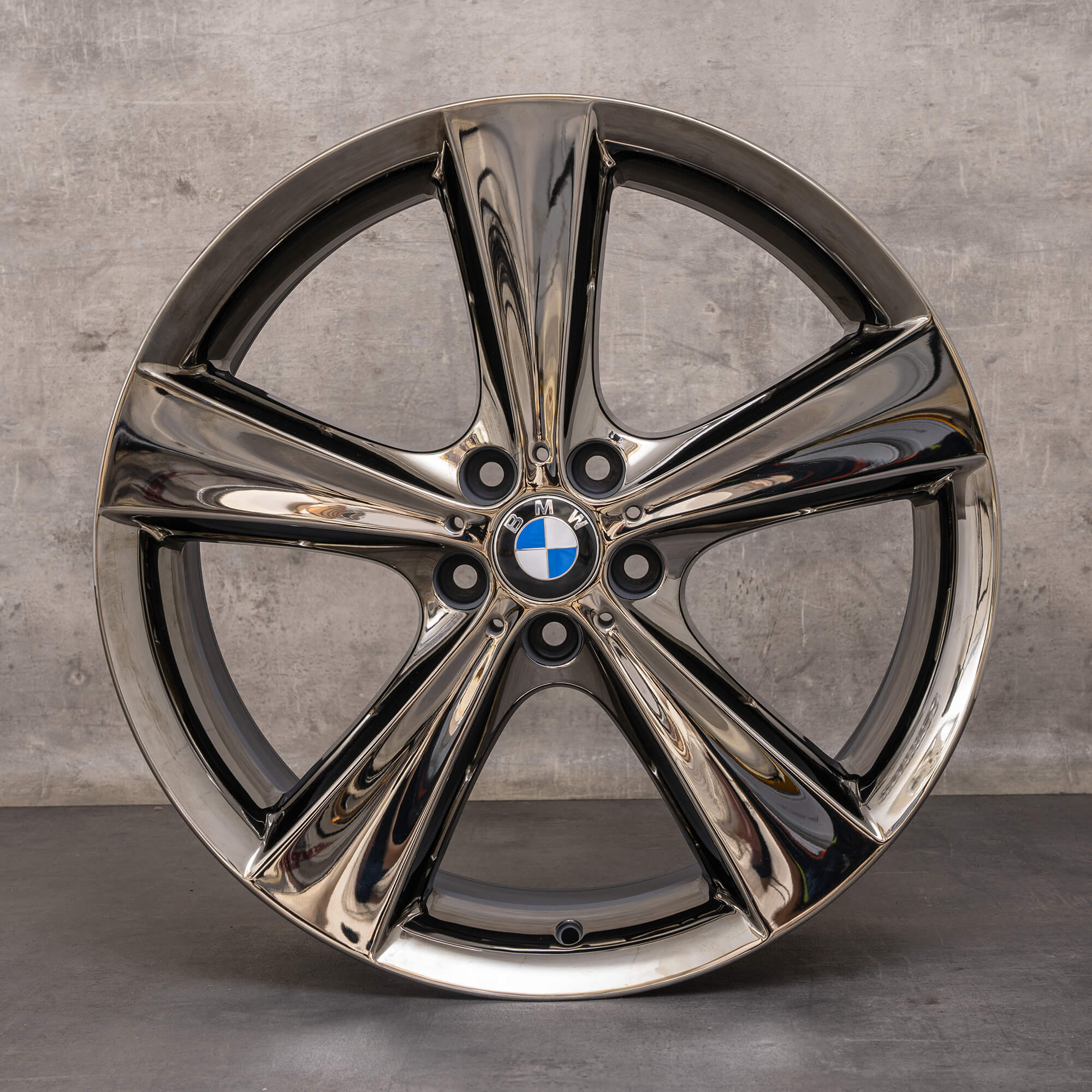 Originale BMW X5 E70 fælge 21 tommer styling 128 6792685 6792686 midnatskrom