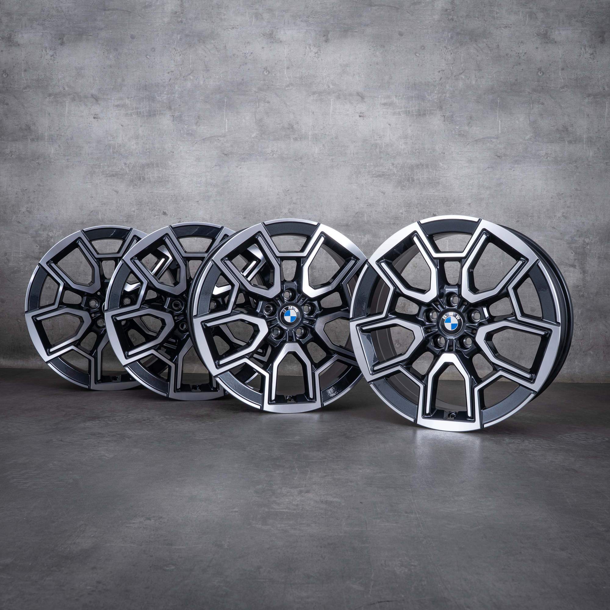 Original BMW X1 iX1 X2 iX2 Felgen 19 Zoll U10 U11 Styling 867 M 6898041 midnight grey glanzgedreht NEU