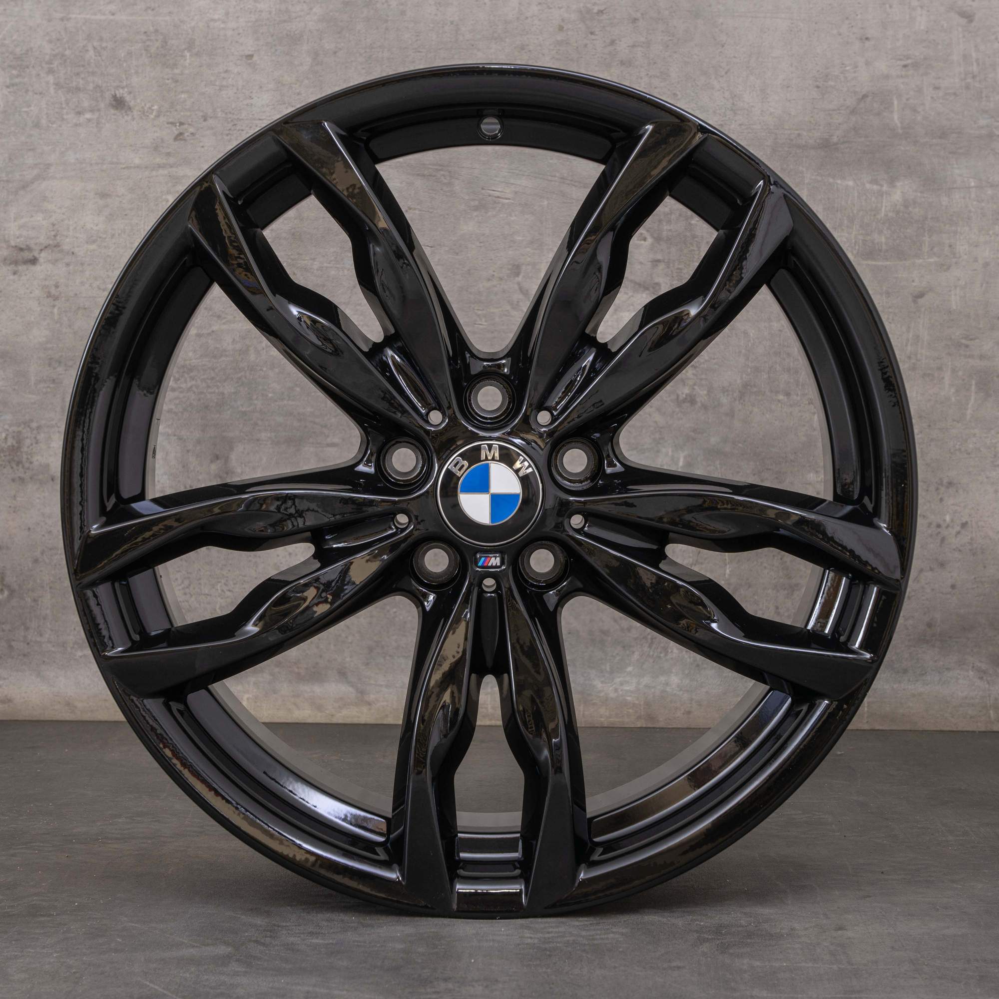 Jante originale BMW Seria 5 6 20 inch F10 F11 F12 F13 F06 Gran Coupé Styling 434 M 7845867 7845868 negru lucios