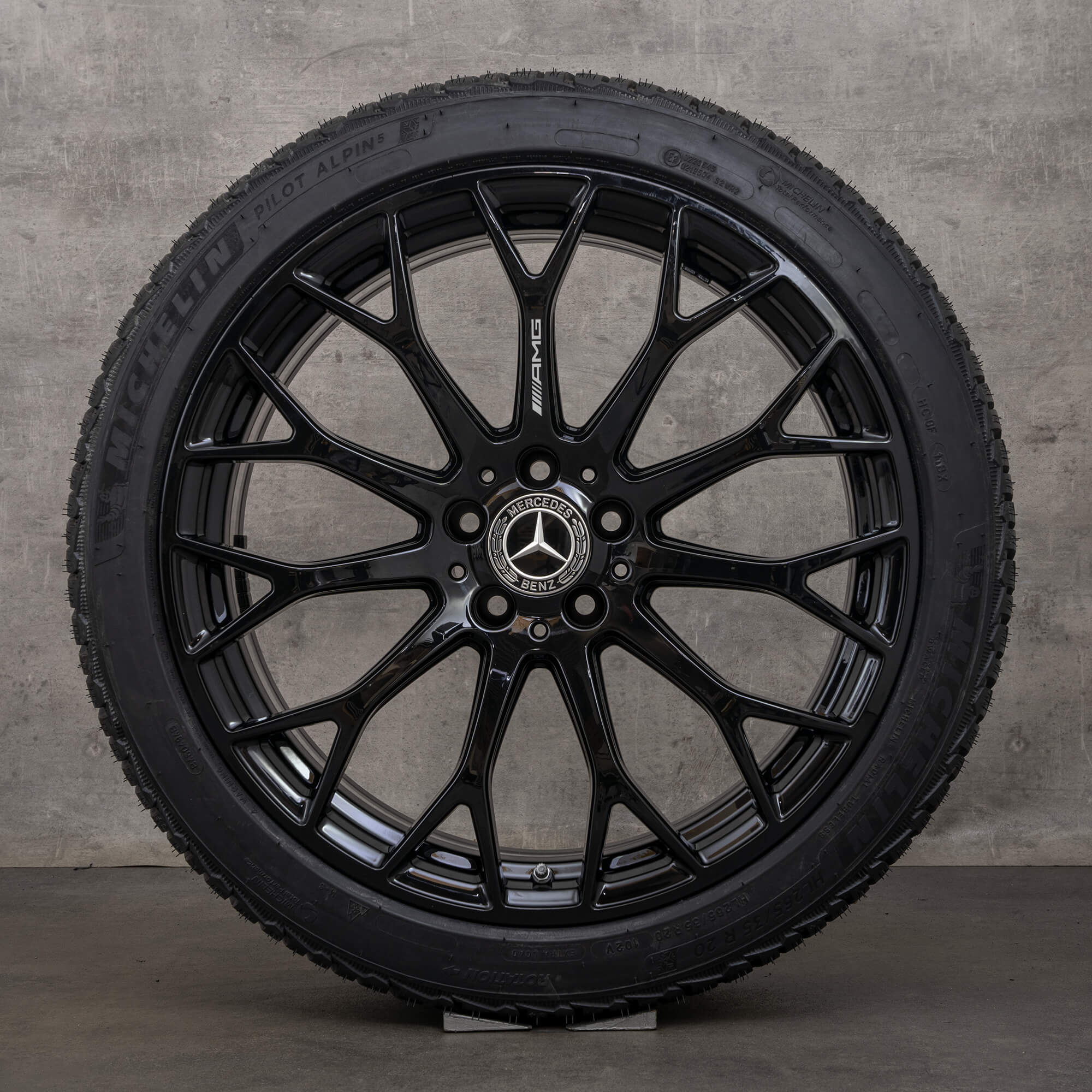 Originale Mercedes Benz C-Klasse C63 & S AMG vinterhjul 20 tommers W206 S206 felger A2064013100 A2064013200 svart blank