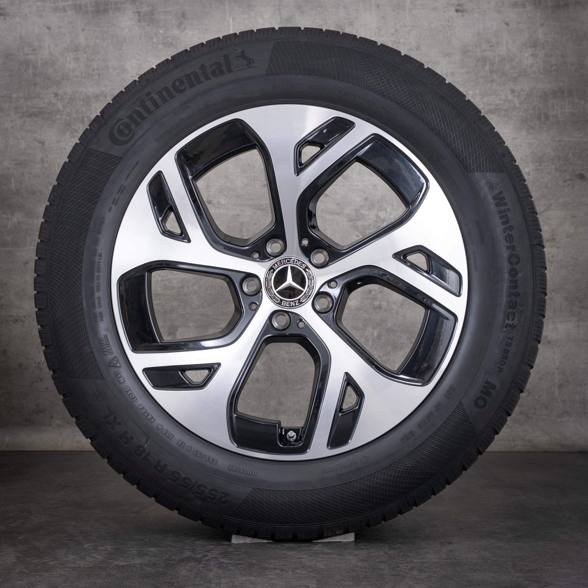 Alkuperäiset Mercedes-Benz GLC -talvirenkaat 18 tuumaa C254 X254 & Hybridit-vanteet A2544010100 A2544014700, kiillotettu musta