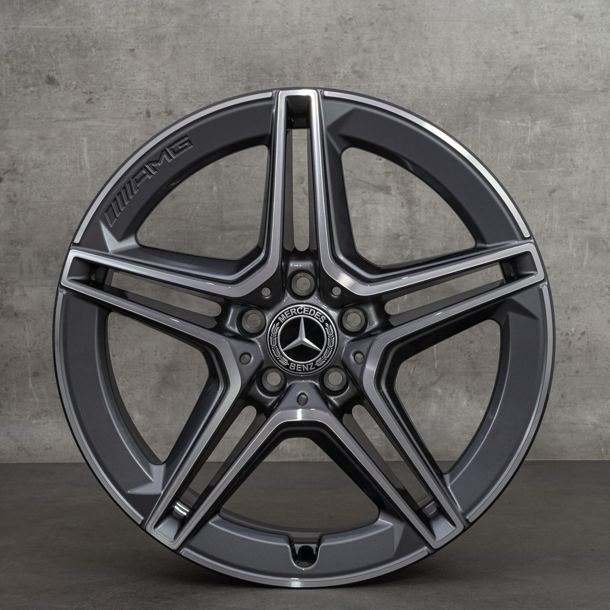 Alkuperäiset Mercedes Benz GLA GLB vanteet 19 tuuman H247 X247 A2474011500 himalaya harmaa kiillotettu