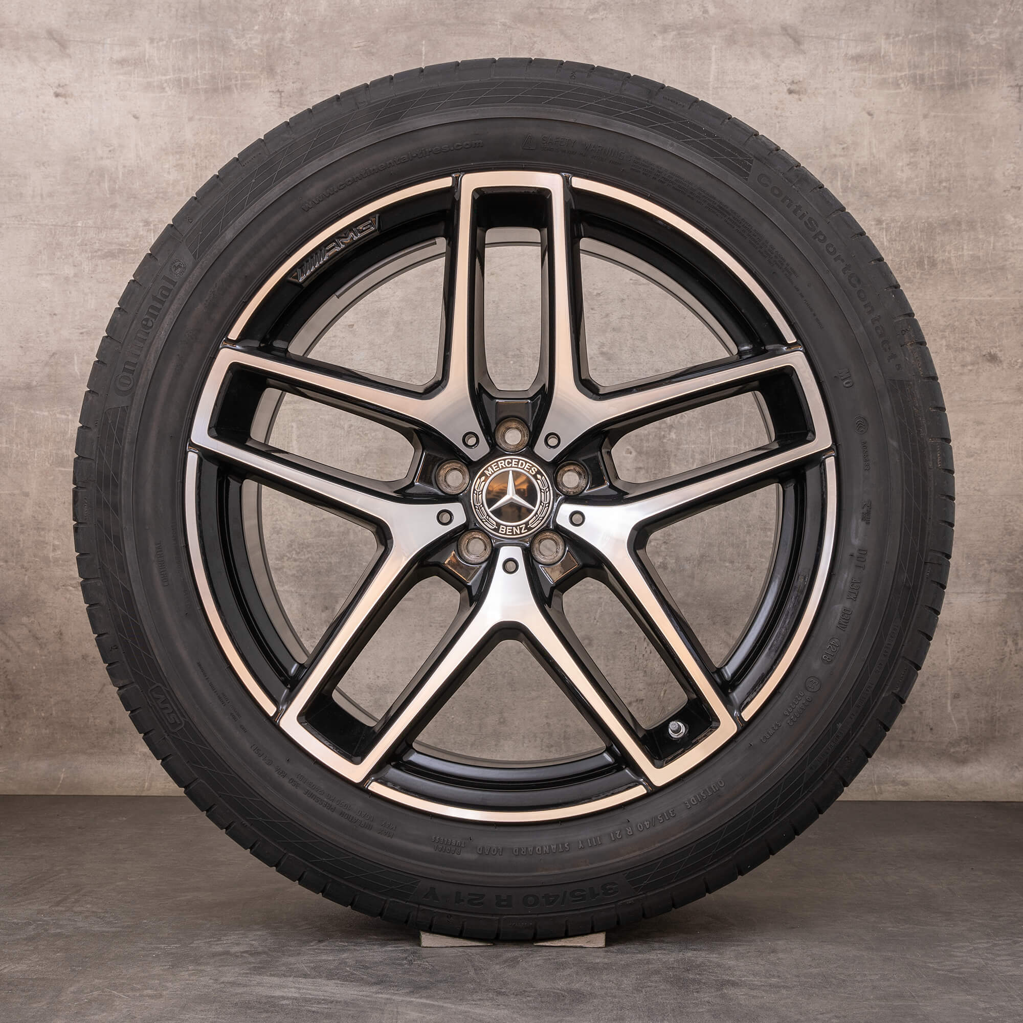 OEM Mercedes Benz GLE & 43 63 S AMG Rims 21 inch C292 summer wheels A2924012900 A2924011700 black glossy turned