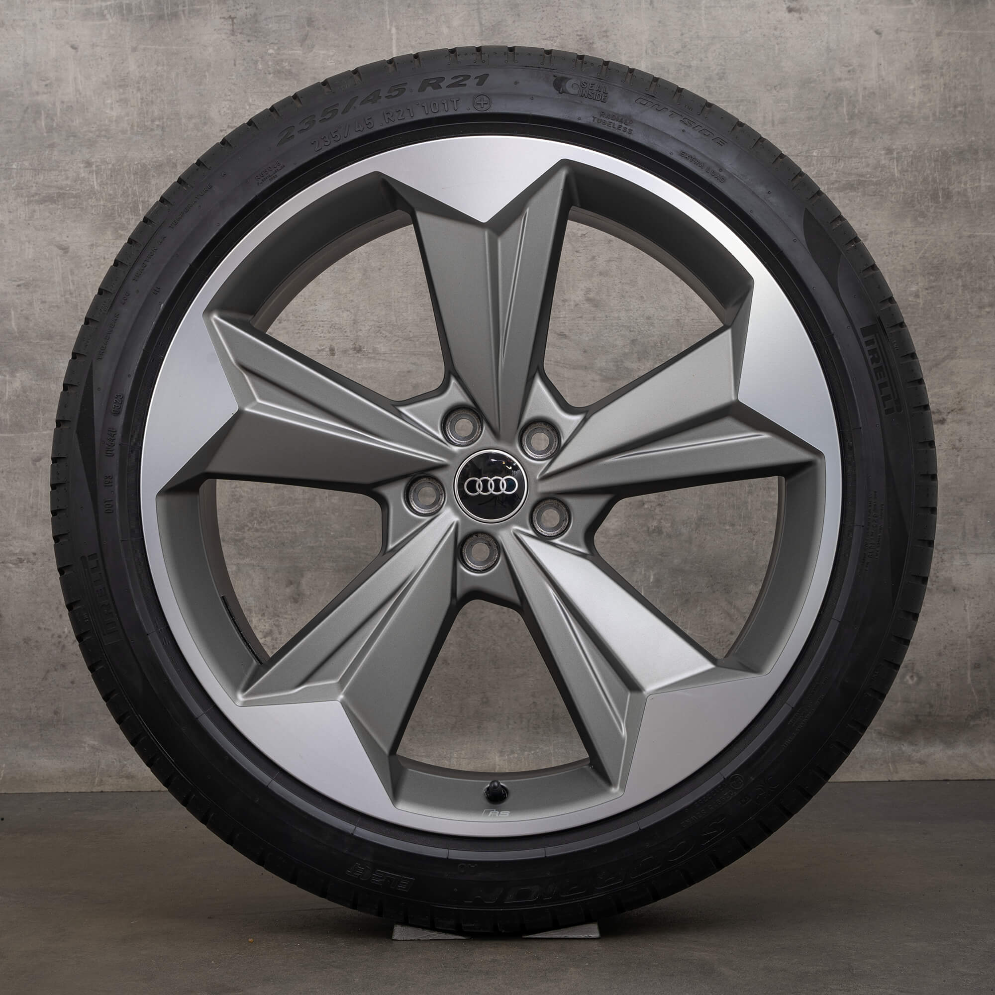 Oryginał Audi Q4 & Sportback SUV 21 cali Felgi Opony zimowe 89A601025 89A601025R Rotor Evo brązowy matowy