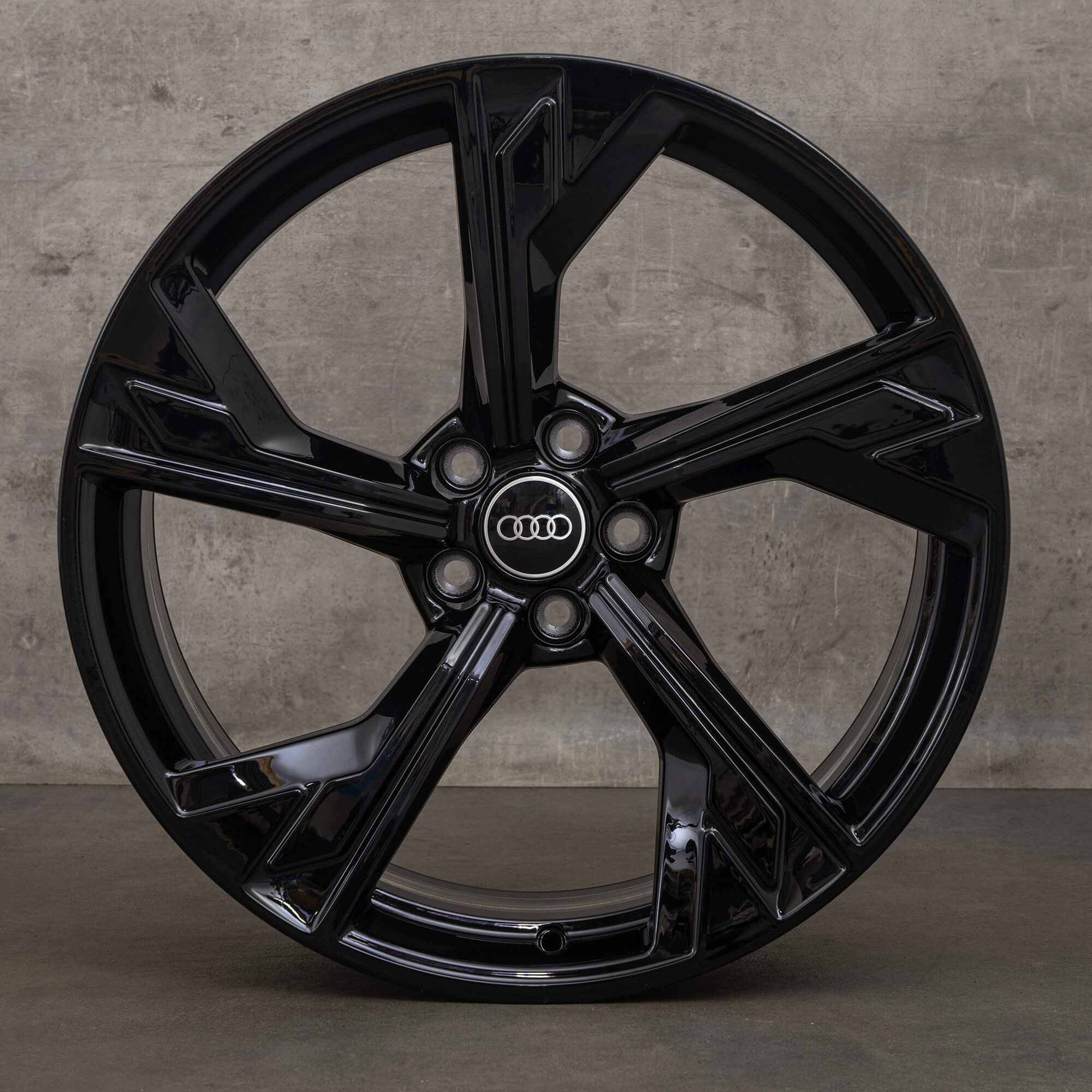 Jantes Audi RS4 RS5 genuínas de 20 polegadas B9 8W F5 Flag 8W0601025DT preto alto brilho NOVO