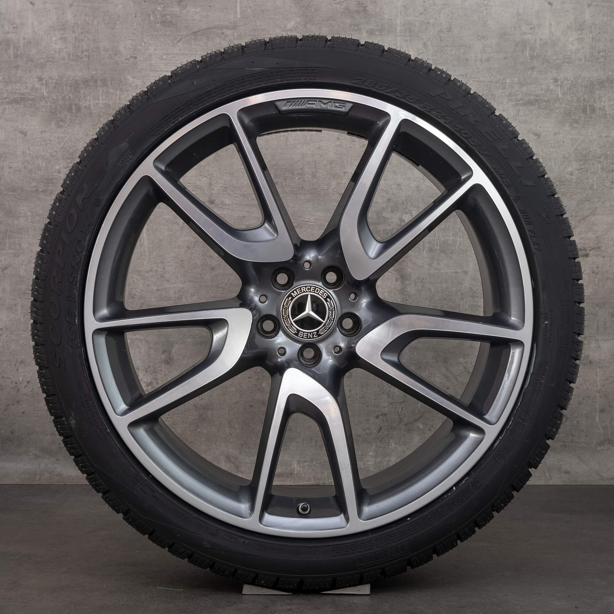 AMG 21 tommer fælge Mercedes Benz GLC43 C253 komplette vinterhjul vinterdæk