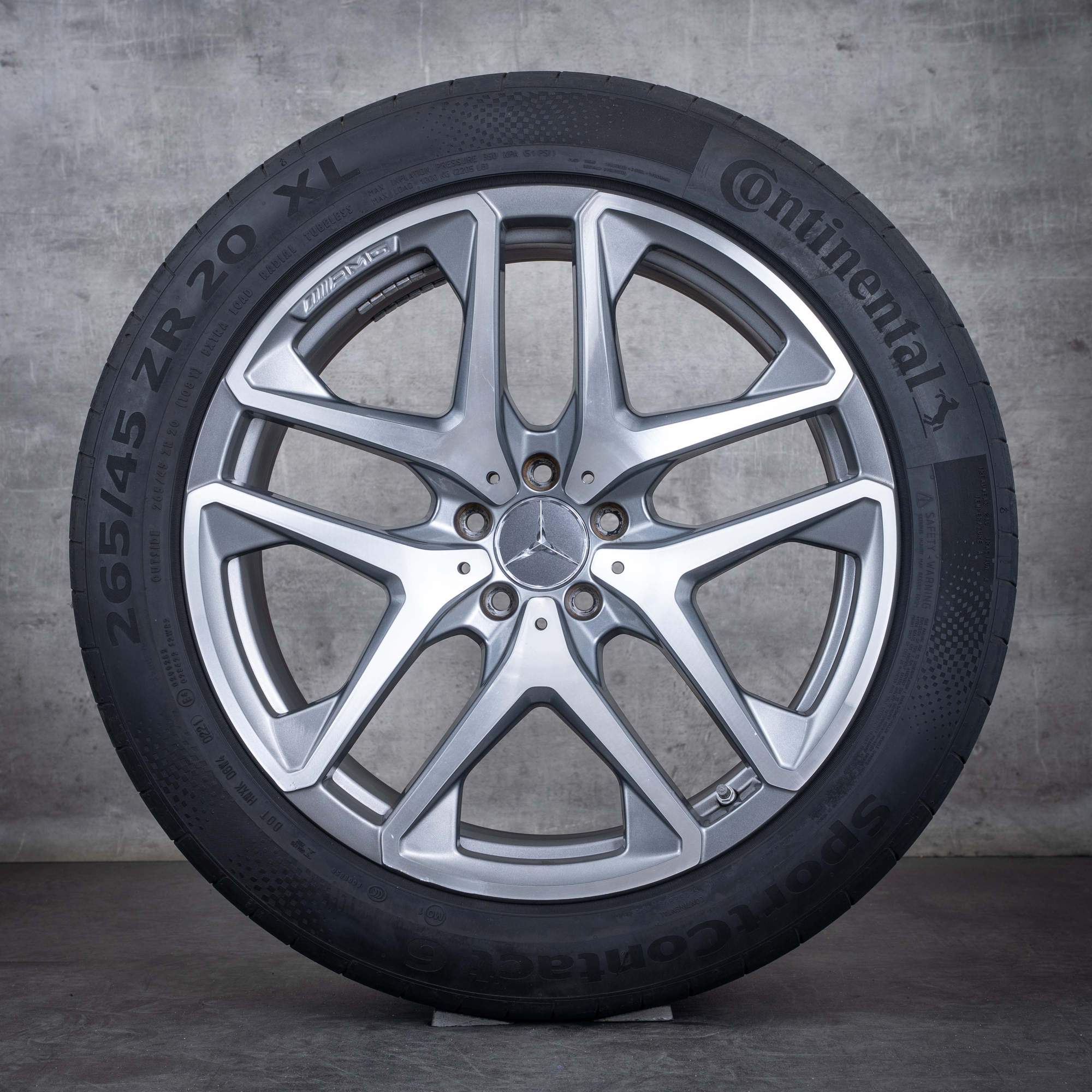 Originale Mercedes Benz GLC 63 & S AMG vinterdæk med fælge 20 tommer X253 C253 A2534013600 A2534013700 himalaya grey poleret