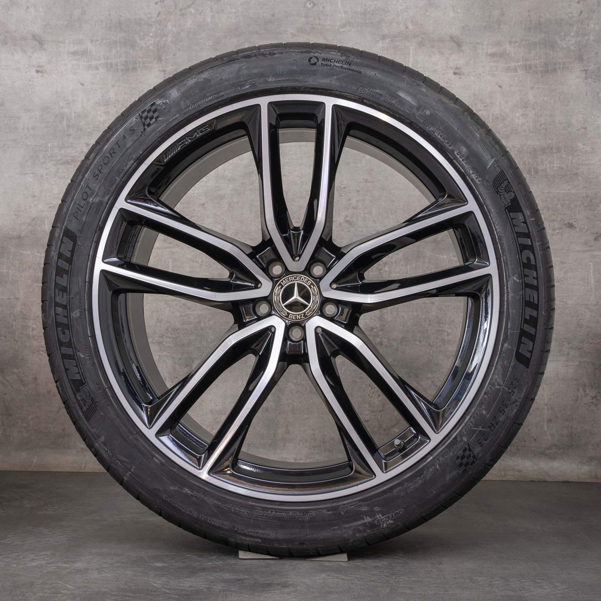Alkuperäiset Mercedes Benz GL GLS AMG vanteet 23 tuuman X167 kesärenkaat A1674017700 A1674017800 musta kiillotettu