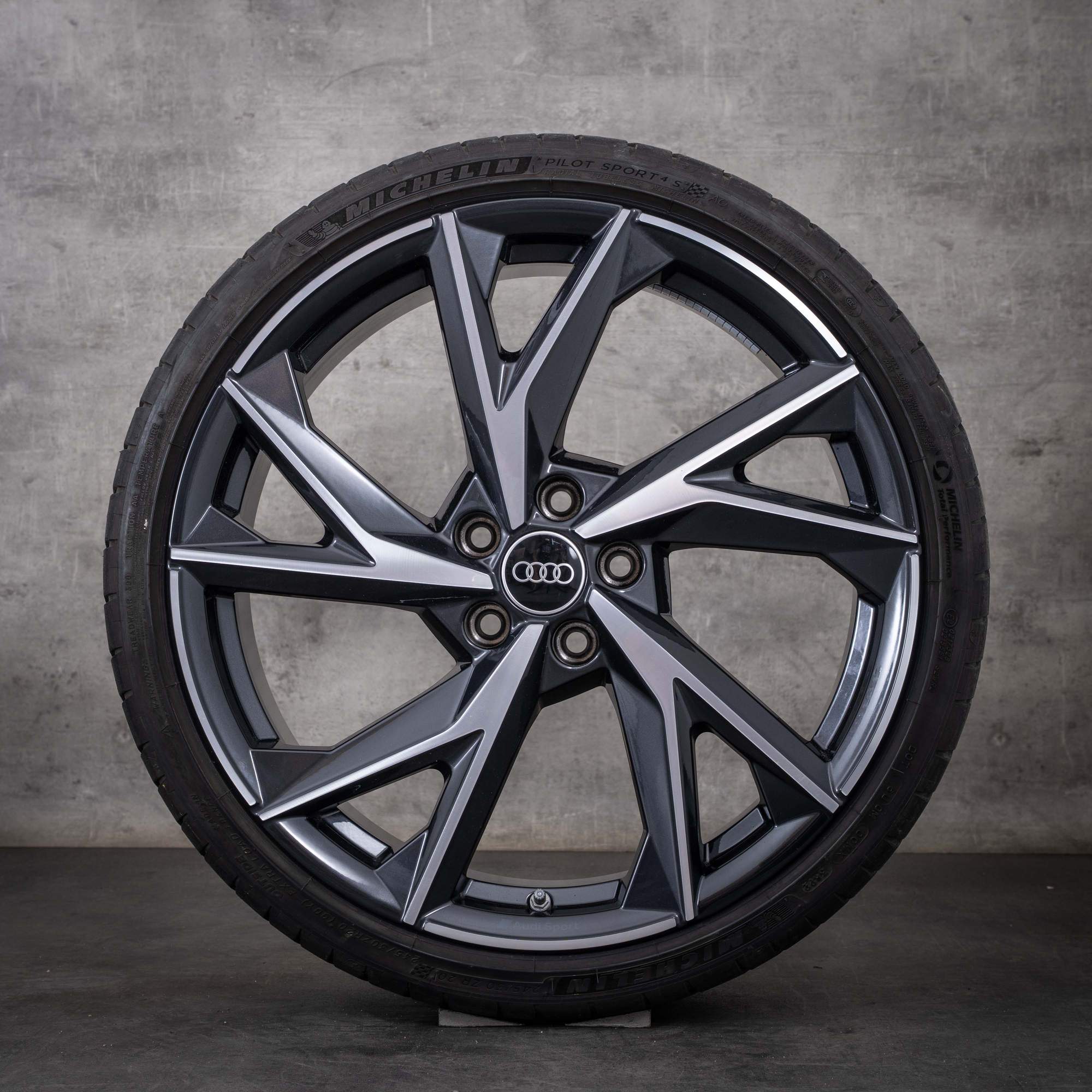 Original Audi R8 Felgen 20 Zoll 4S Evo Design Sommerräder 4S0601025CA 4S0601025CC anthrazit glanzgedreht