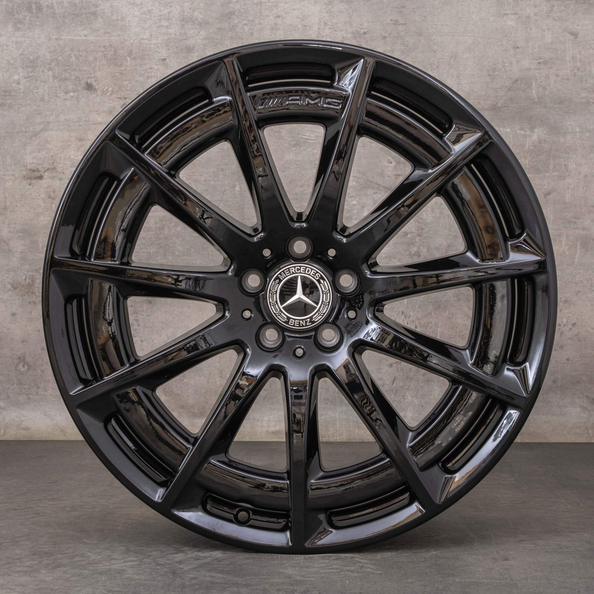 Alkuperäiset Mercedes Benz EQS & 53 AMG vanteet 21 tuuman 4Matic V297 A2974011400 musta kiiltävät