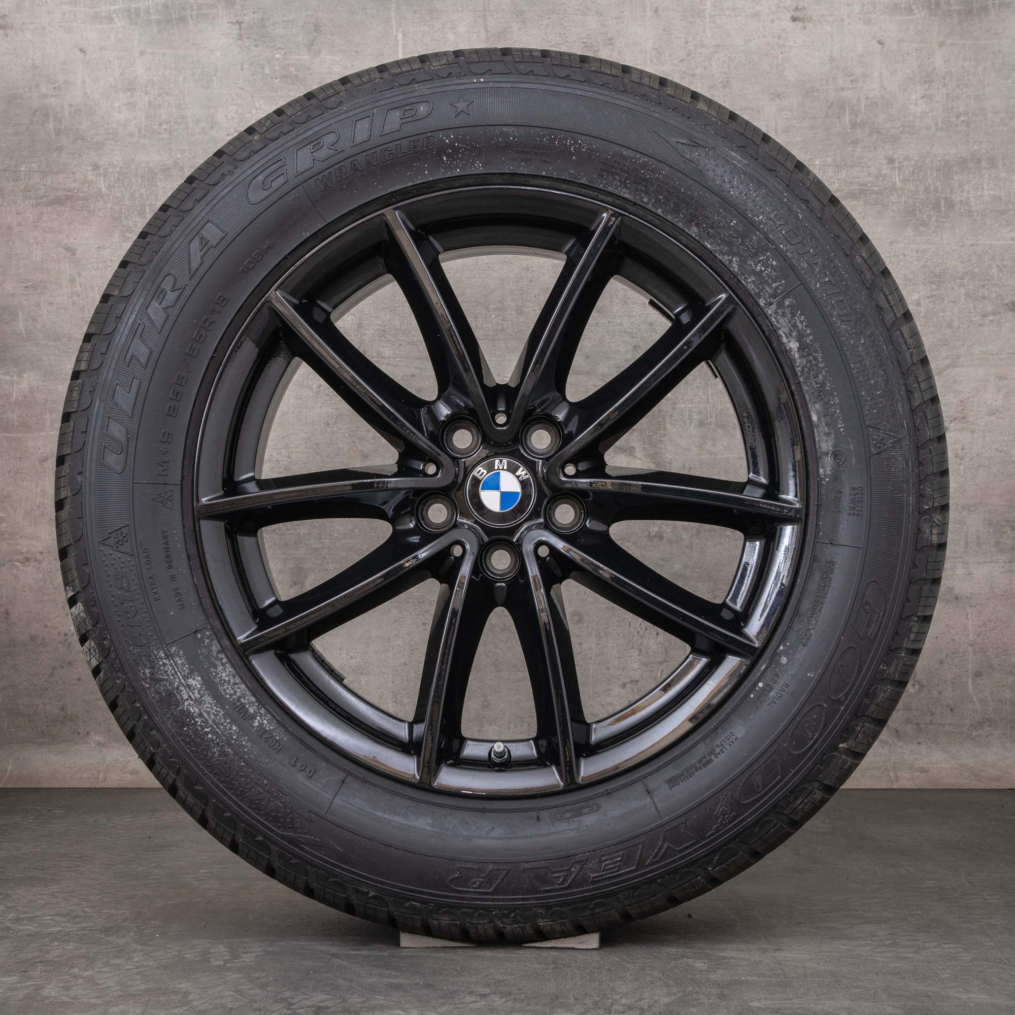 Oryginalne koła zimowe BMW X5 X6 18 cali G05 G06 Styling 618 Felgi 6880684 czarny błyszczący