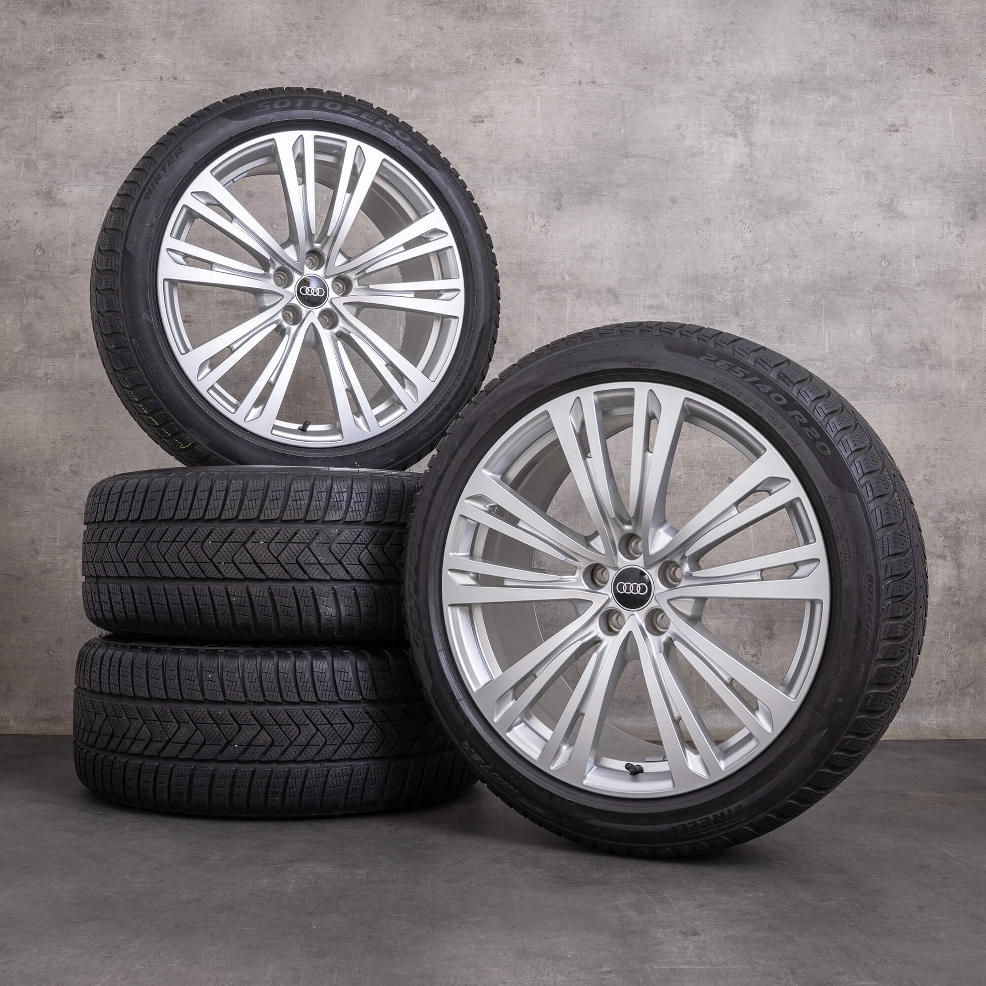 Originální zimni alu kola Audi A8 S8 20 palcové disky 4N D5 4N0601025Q stříbrná