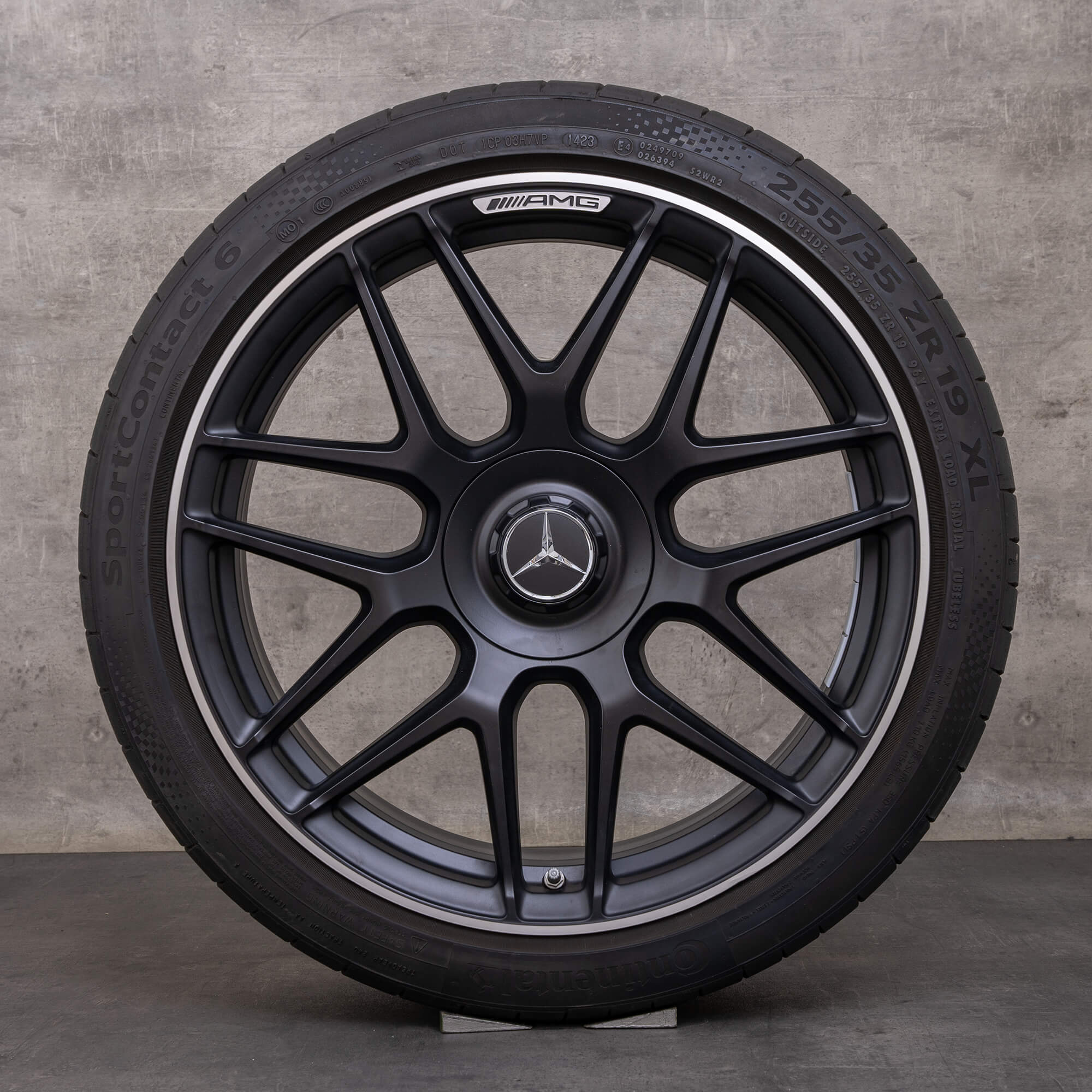 Original Mercedes Benz CLA 45 & S AMG Winterräder 19 Zoll C118 X118 Felgen A1774012400 schwarz matt glanzgedreht