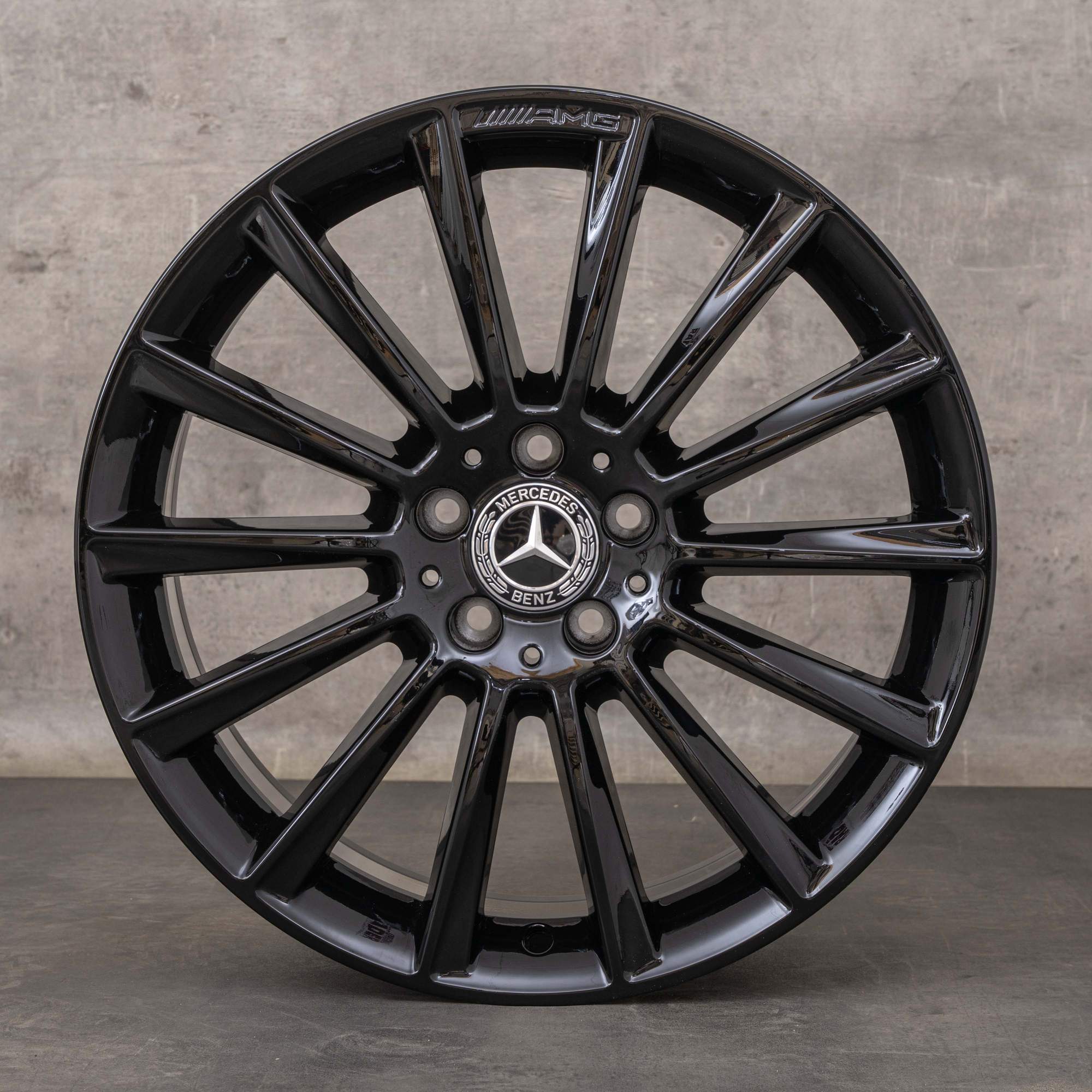Llantas originales Mercedes Benz Clase C AMG 19 pulgadas W205 S205 C205 A205 A2054011300 A2054011400 negro brillante