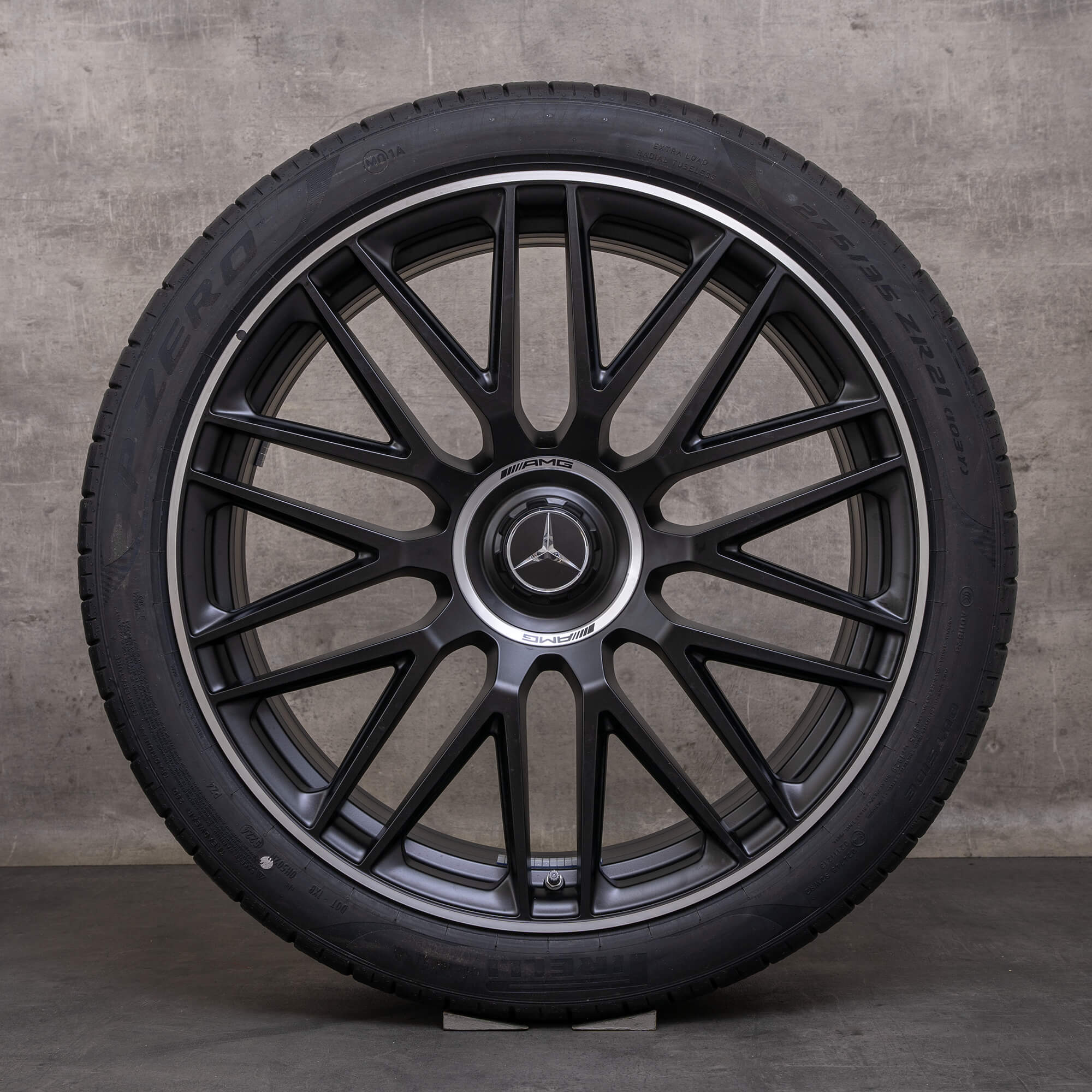 Oryginał Mercedes Benz AMG GT 43 felgi 21 cali C192 koła letnie A2324012900 A1924010600 czarny mat polerowane NOWOŚĆ