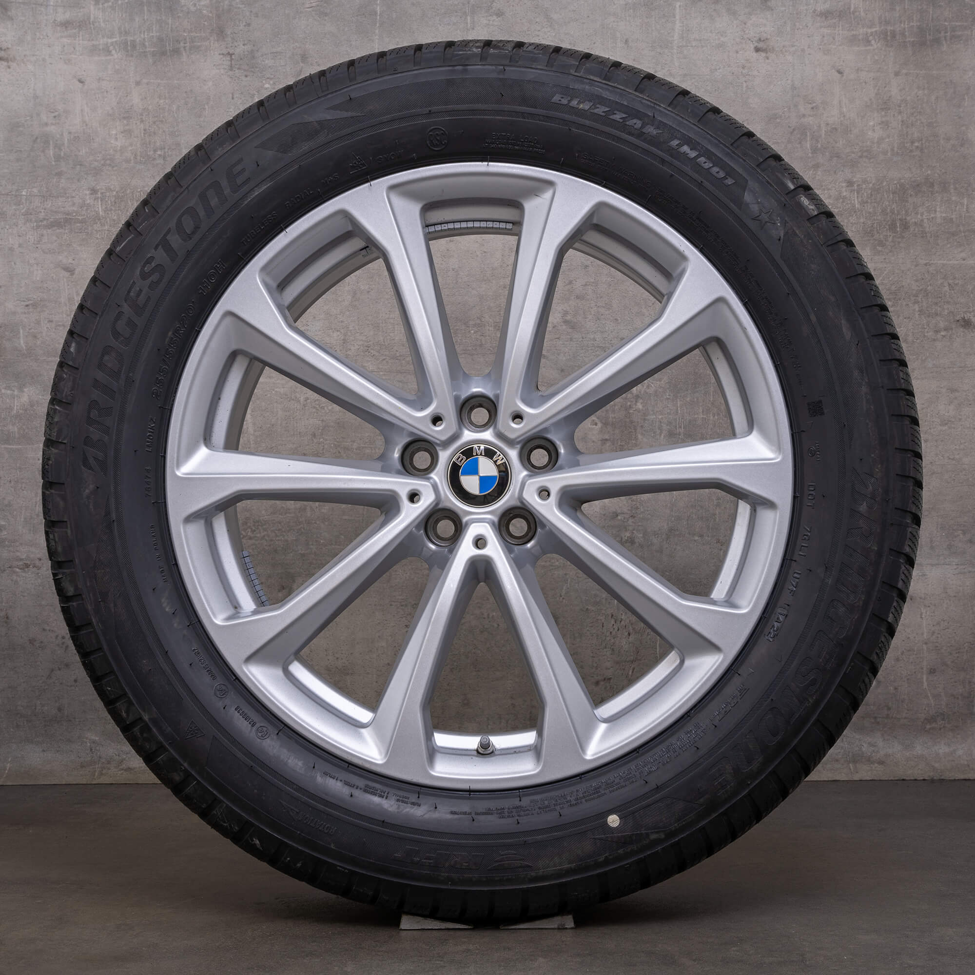 Roues d'hiver d'origine BMW X7 20 pouces G07 Jantes Styling 750 6880688 argent