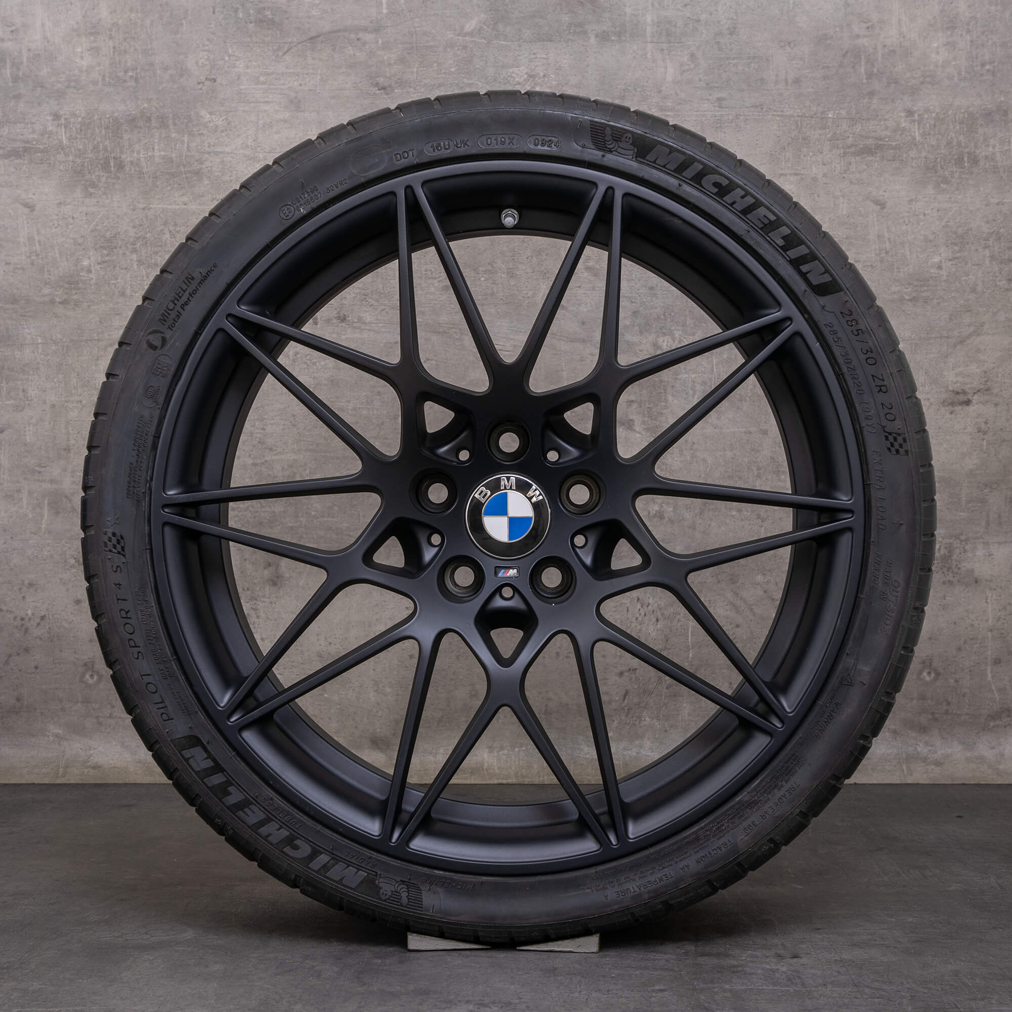 OEM BMW M3 M4 rims 20 inch F80 F82 F83 summer styling 666 M 2287500 2287501 black matt