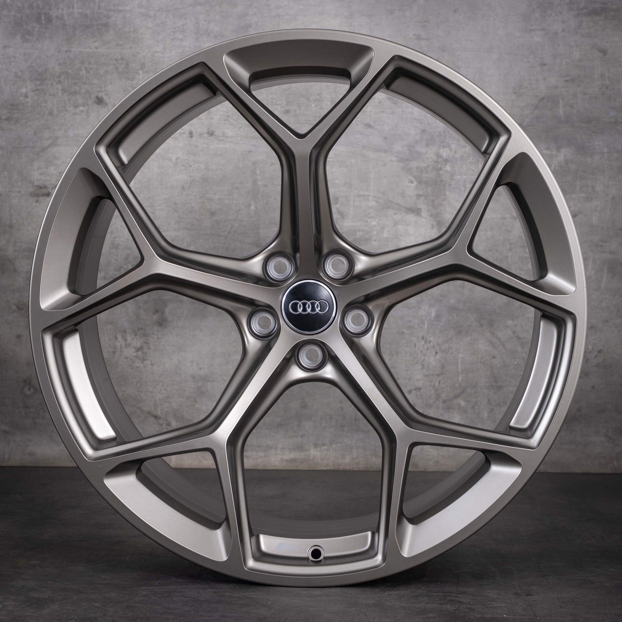 Originale Audi RS6 RS7-felger 22 tommer 4K C8 sommerhjul 4K0601025CQ Performance Galaxy satengmatt NY