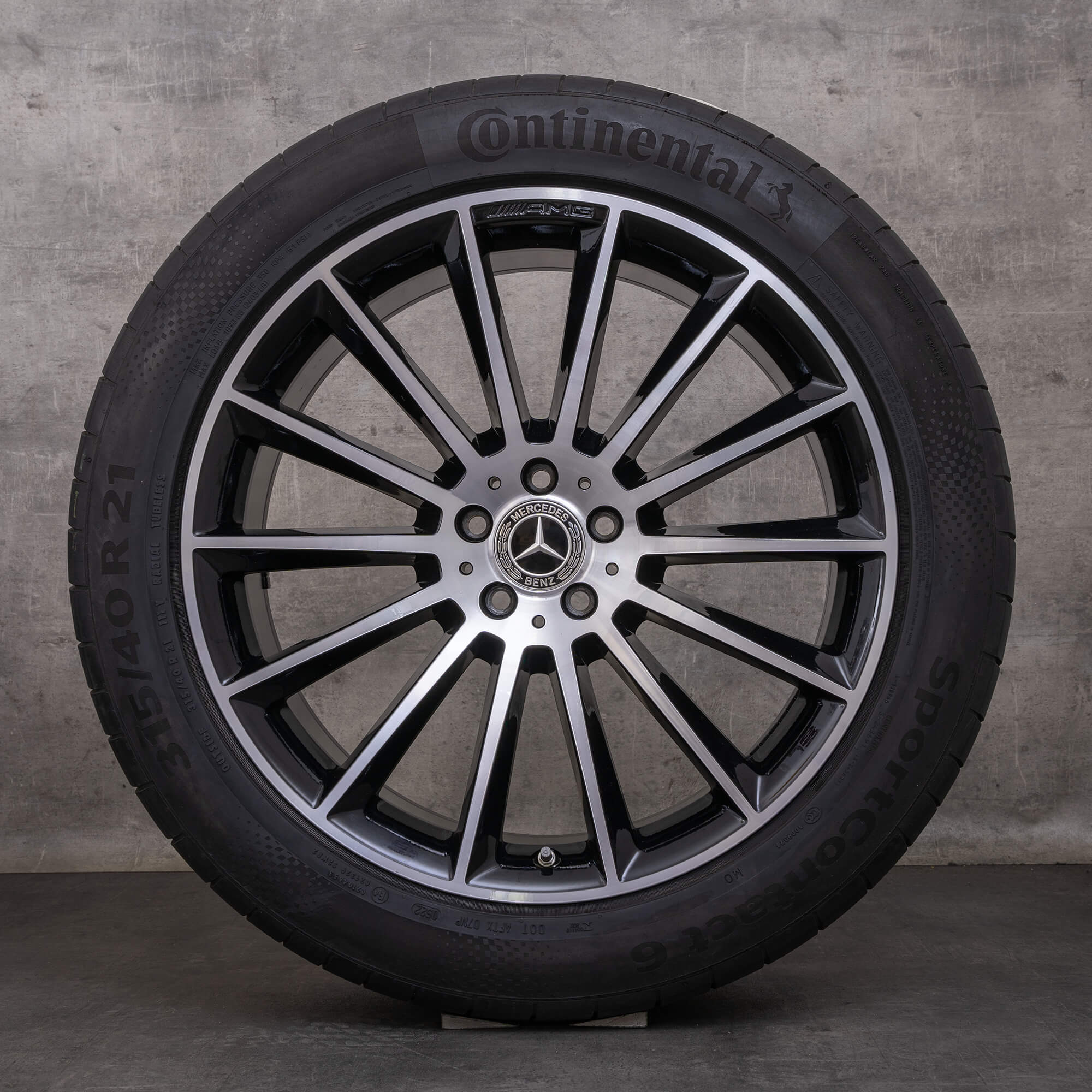 Original Mercedes Benz GLE AMG Winterräder 21 Zoll W167 V167 Felgen A1674013400 A1674013500 schwarz glanzgedreht