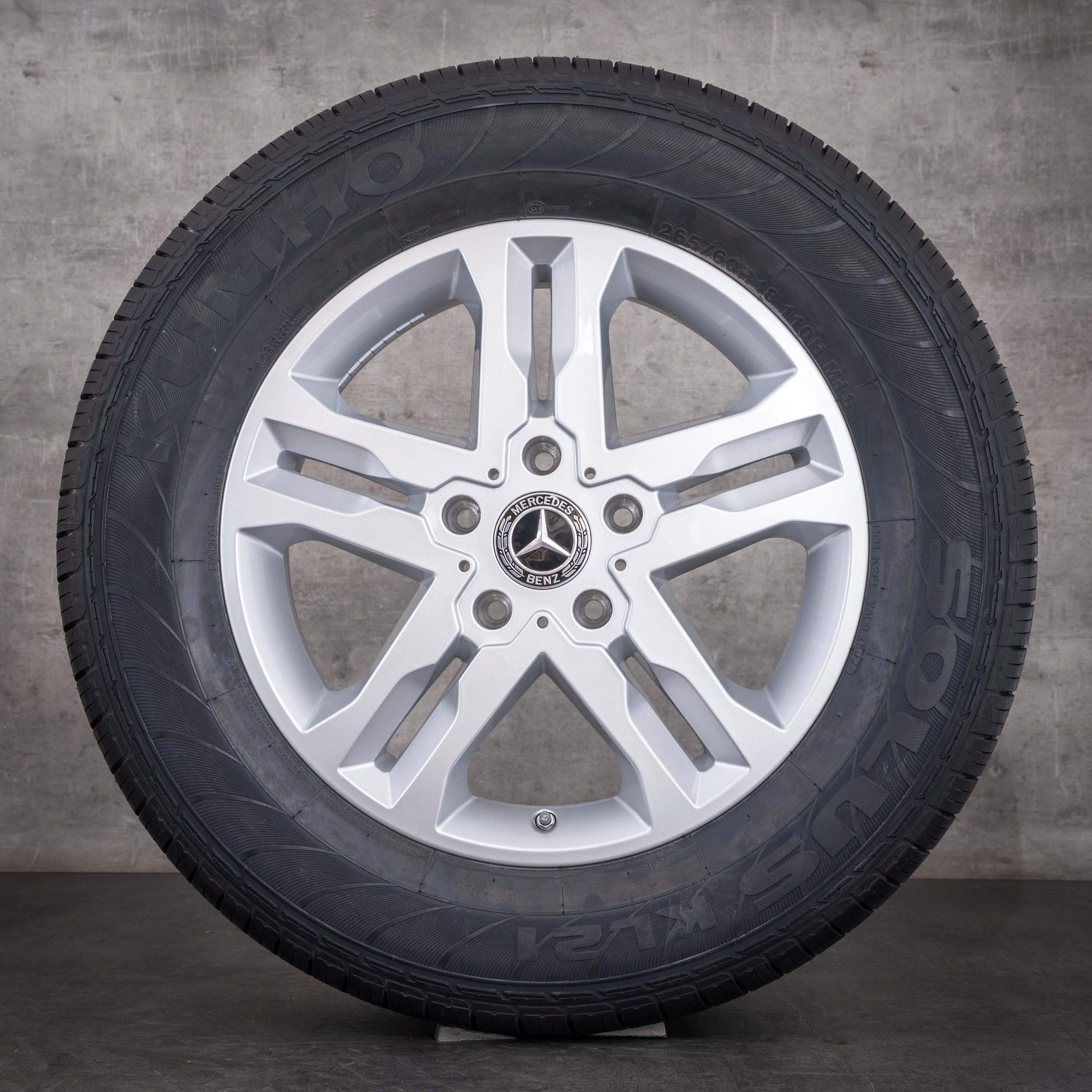 Jante originale Mercedes-Benz Clasa G pentru anvelope de iarnă 18 inci W463 G350 G400 G500 A4634012502 argintiu lucios