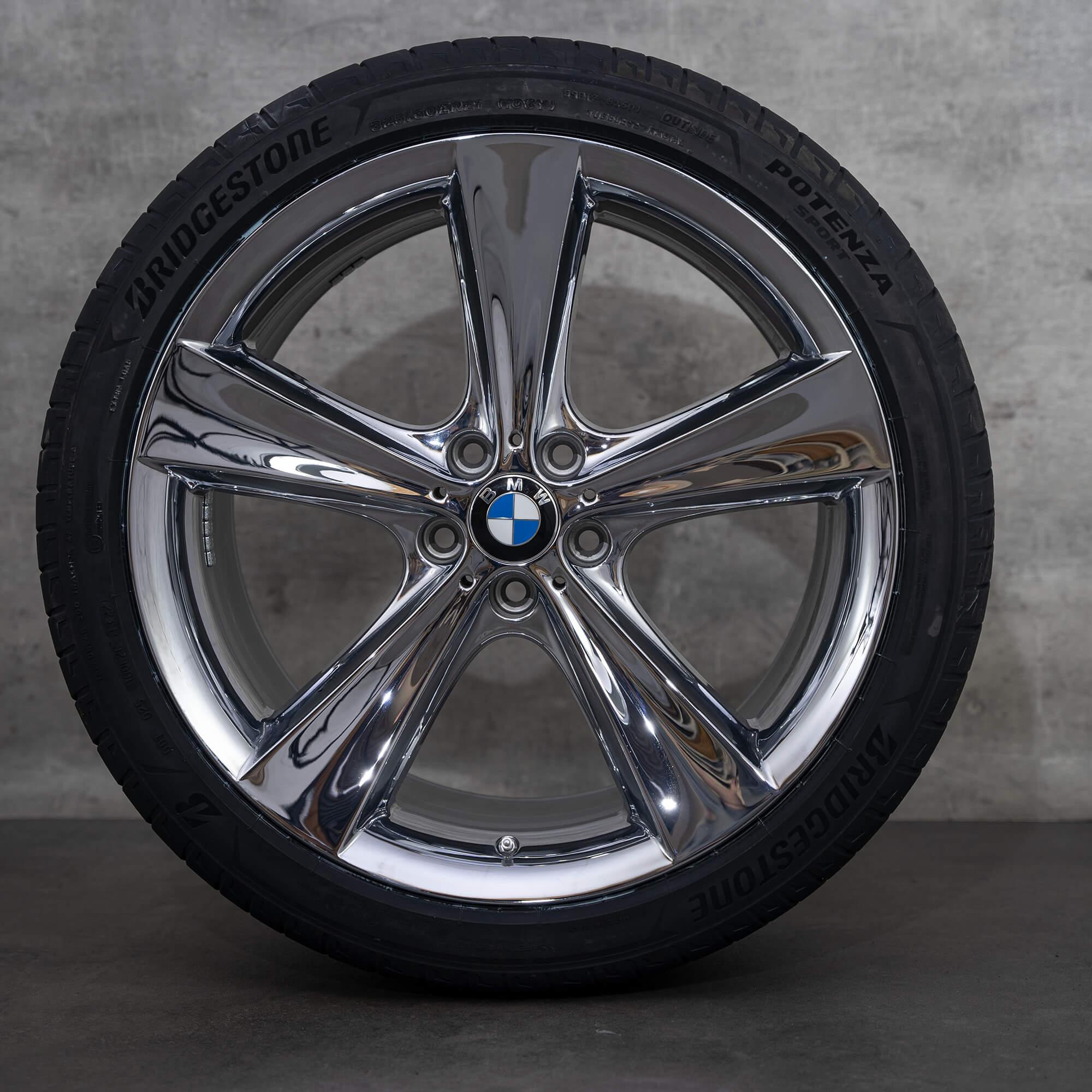 BMW 21 inch rims X6 E71 summer wheels Styling 128 Chrome 671425 6771426 NEW