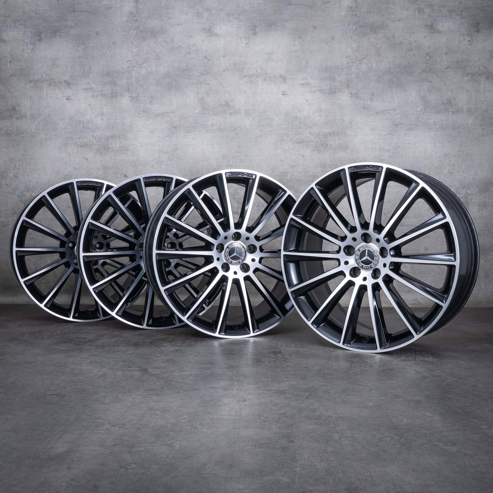 Original Mercedes Benz GLC 43 AMG Felgen 20 Zoll X253 C253 A2534011900 A2534012700 schwarz glanzgedreht