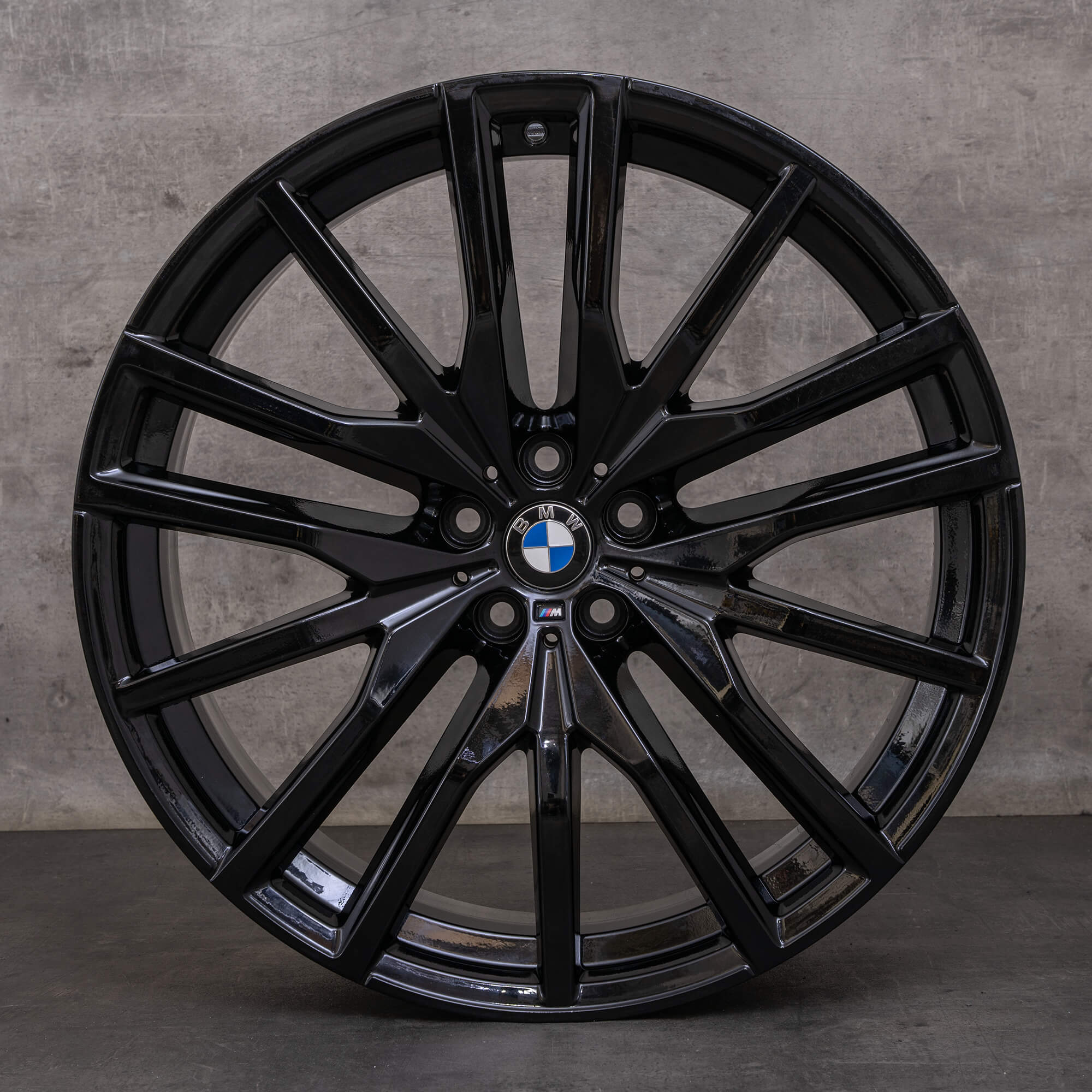 Original BMW X5 X6 22 Zoll G05 G06 Felgen 8090013 8090014 Styling 742 M jet black glanzgedreht NEU