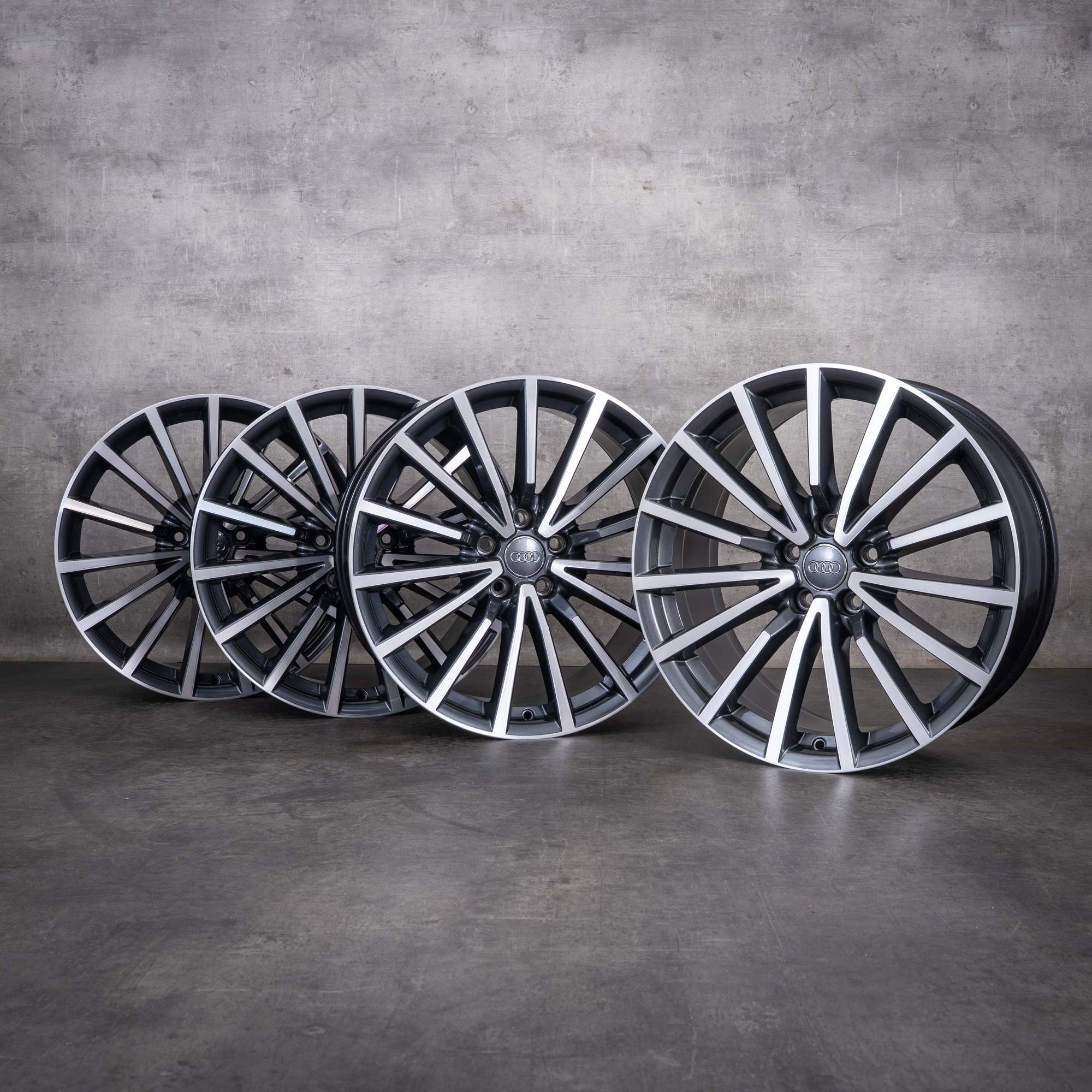 Original Audi A5 S5 Felgen 19 Zoll 8W B9 F5 8W0601025AN titan glanzgedreht