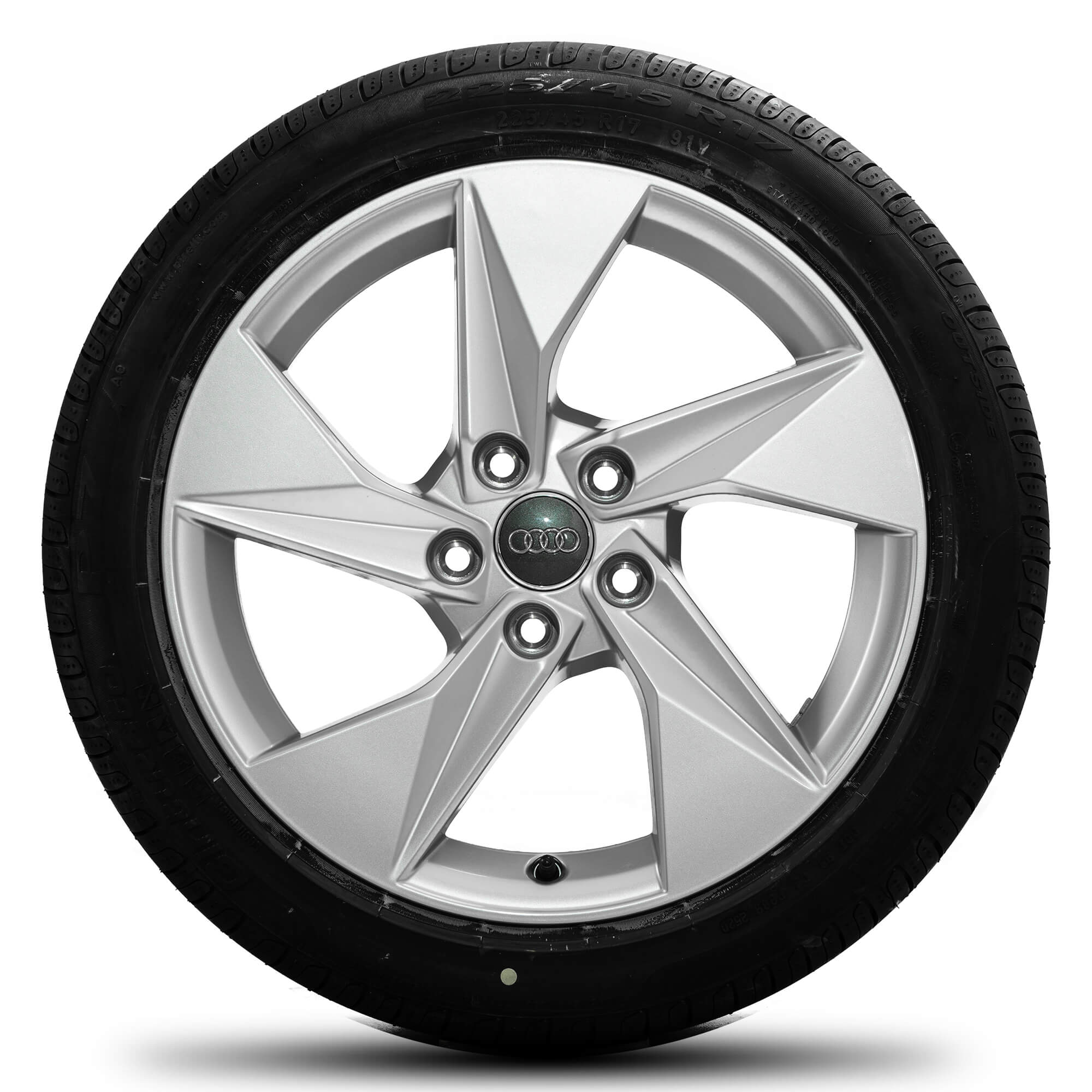 Originale Audi A3 S3 fælge 17 tommer 8Y sommerhjul 8Y0601025A sølv NEW