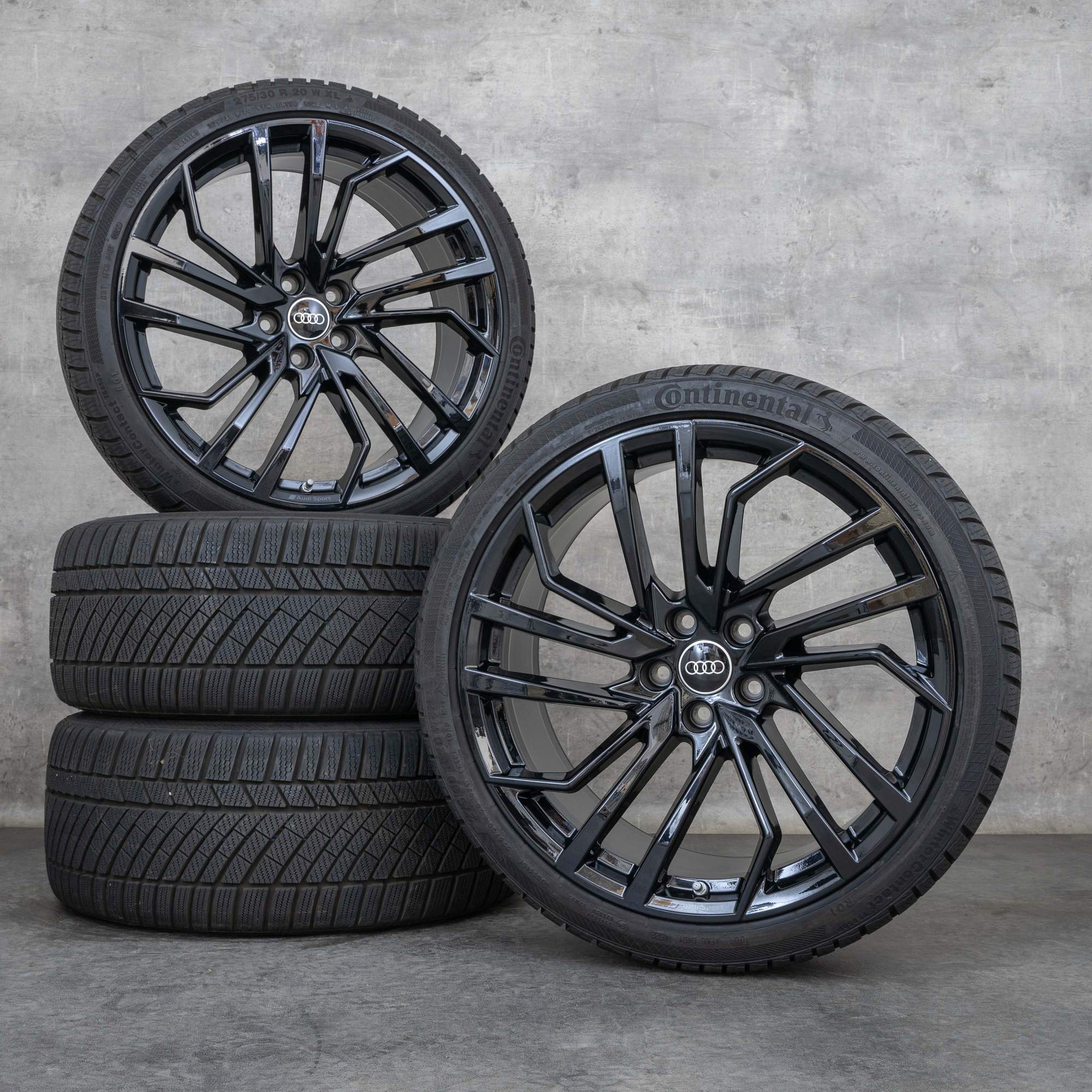 Originale Audi RS4 RS5 vinterhjul 20 tommer B9 8W F5 felger 8W0601025FT svart blank