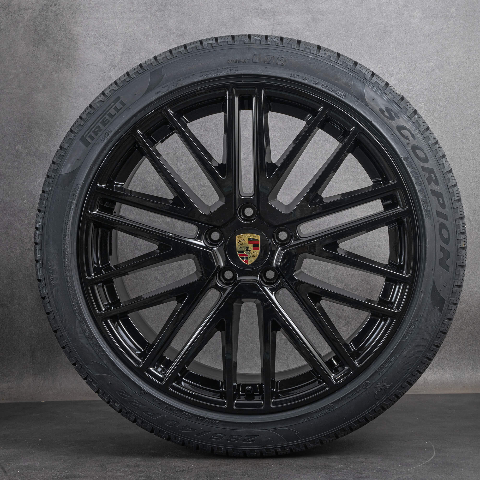 Alkuperäiset Porsche Cayenne talvirenkaat 22 tuuman 9YA II vanteet 9Y0601025DR 9Y3601025CA musta kiiltävä UUTUUS
