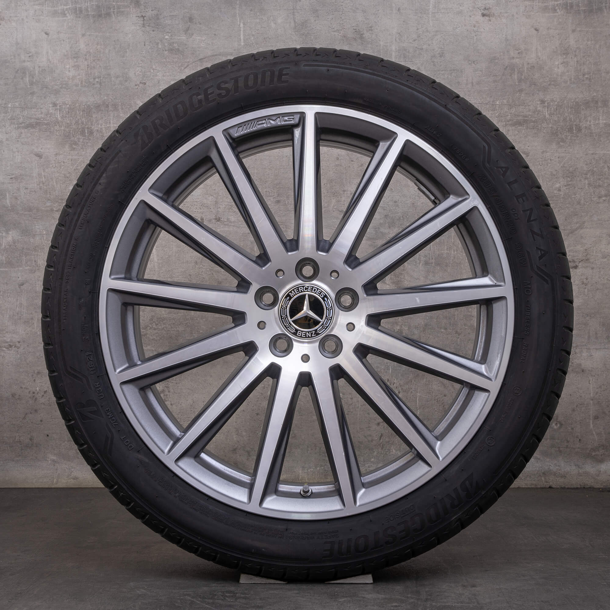 Orijinal Mercedes Benz GLA GLB AMG jantlar 20 inç H247 X247 yaz jant lastik A2474011600 himalaya gri parlak tornalı