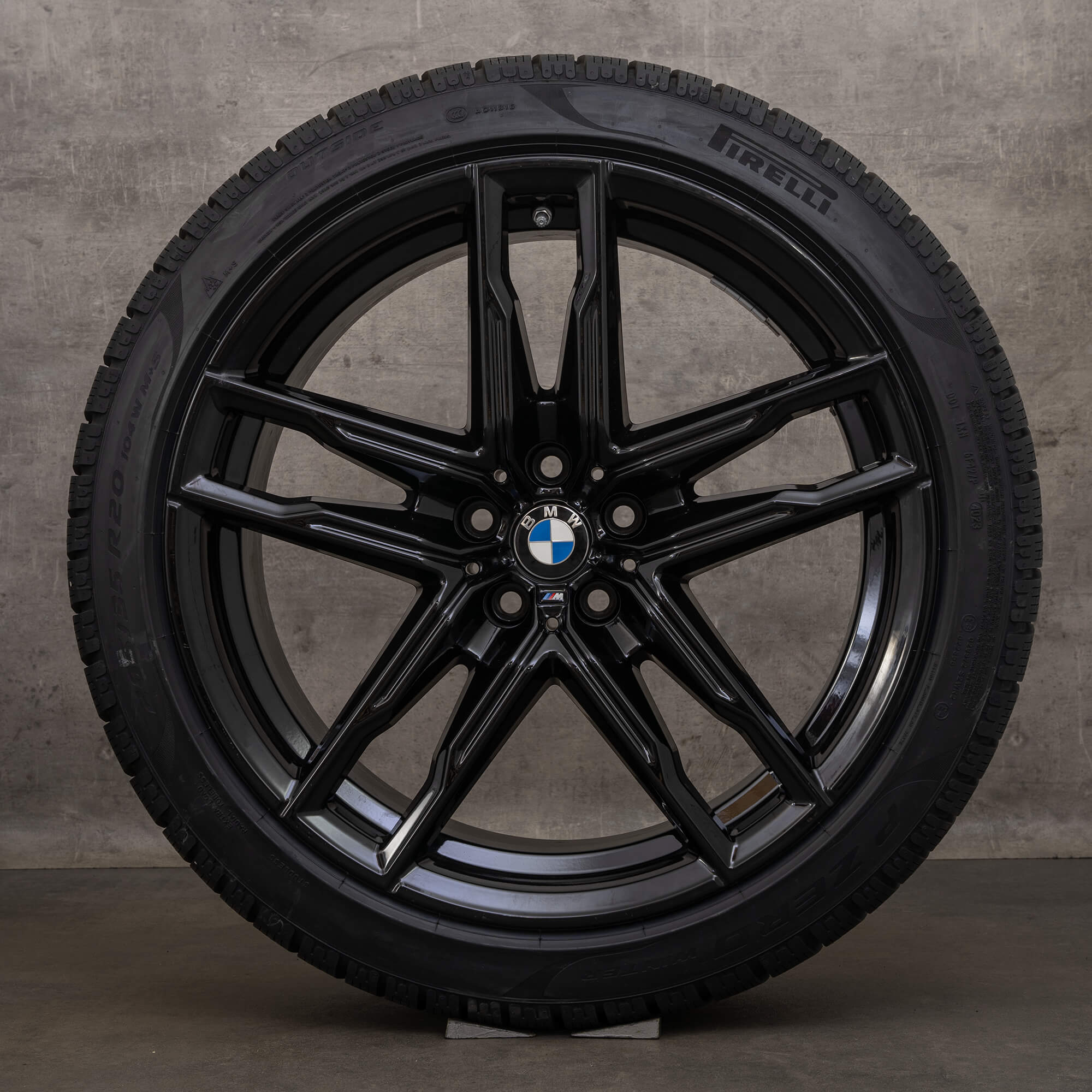 Alkuperäiset BMW M5 M8 vanteet 20 tuuman F90 F91 F92 F93 kesäpyörät styling 810 M 8089566 8089567 musta kiiltävästi
