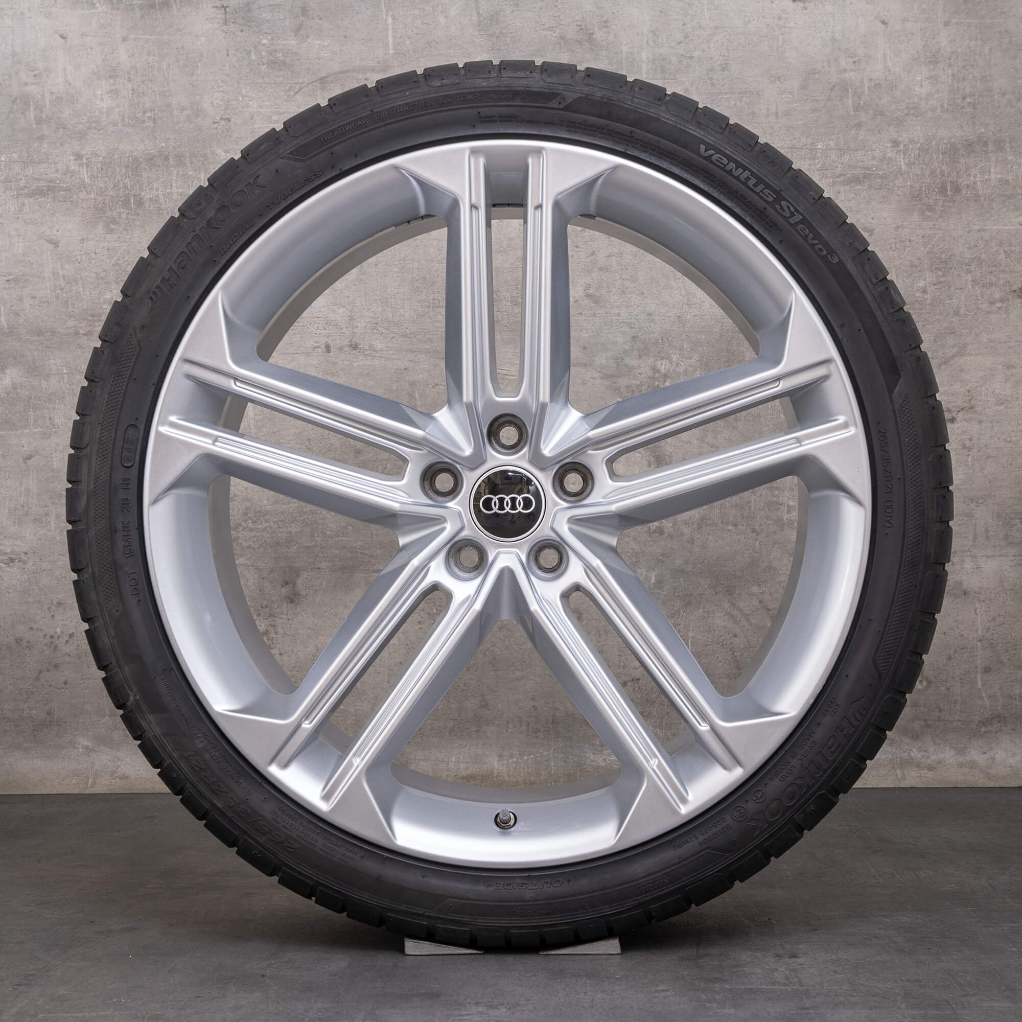 Original Audi A8 S8 jante de iarnă 21 inch 4N D5 4N0601025F argintiu