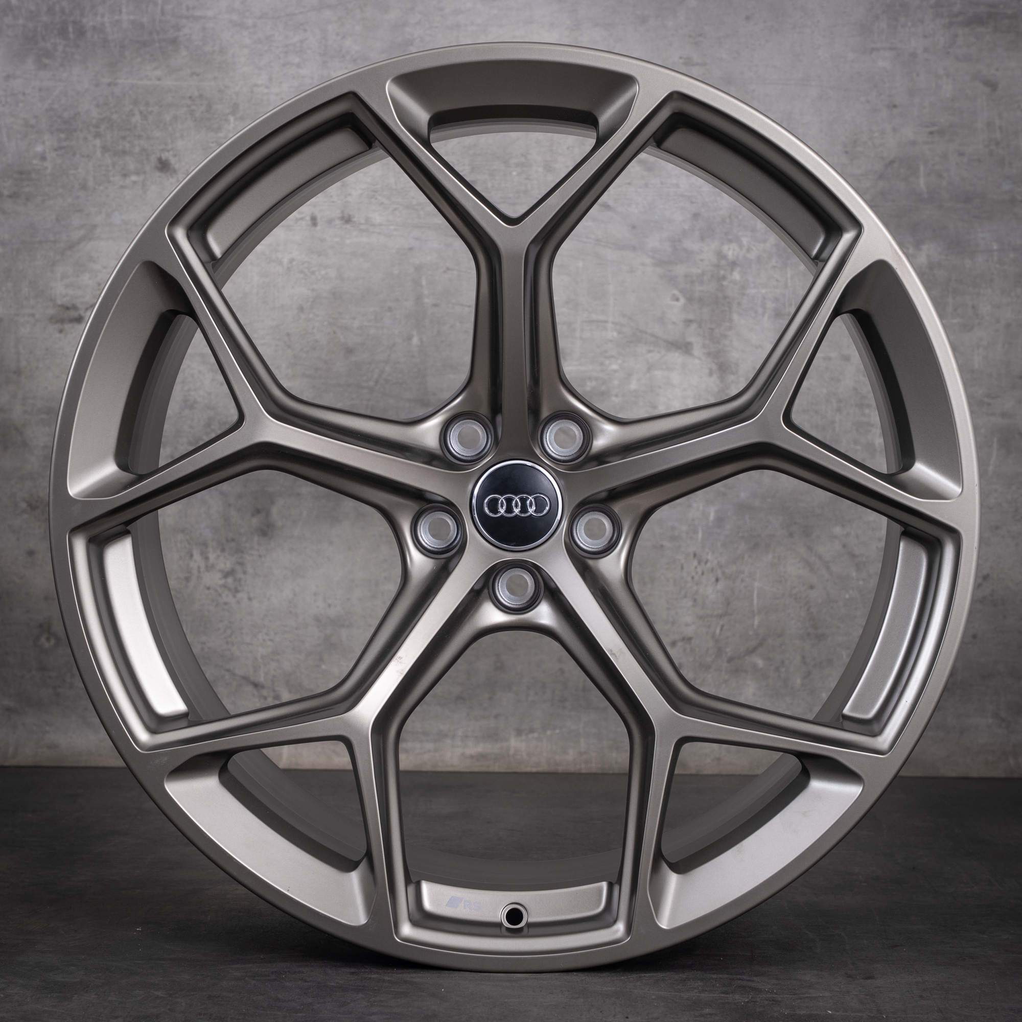 Originale Audi RS6 RS7-felger 22 tommer 4K C8 sommerhjul 4K0601025CQ Performance Galaxy satengmatt NY