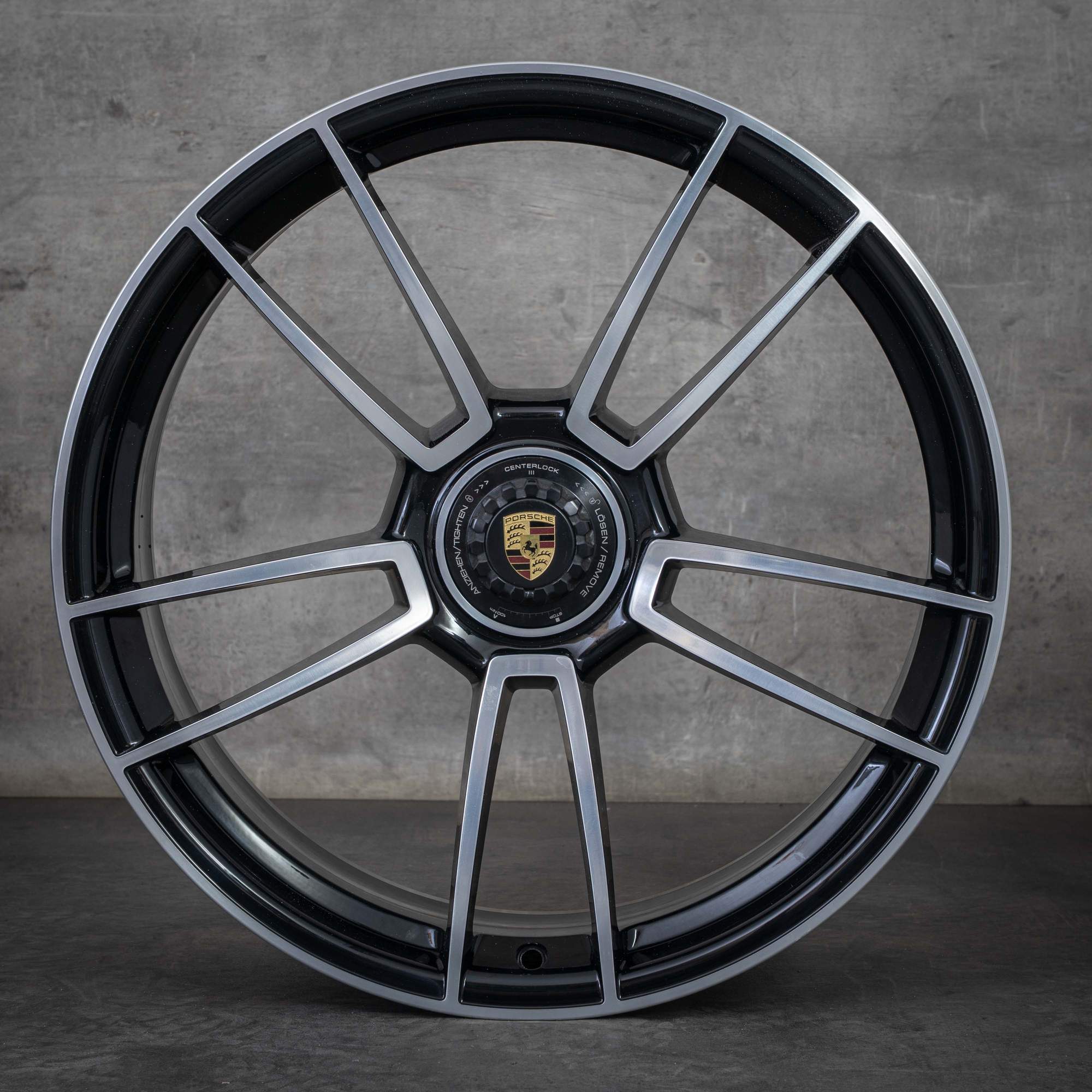 Oryginalne felgi Porsche 992 I II 20 21 cali Turbo & S 992601025AS 992601025AA czarne polerowane