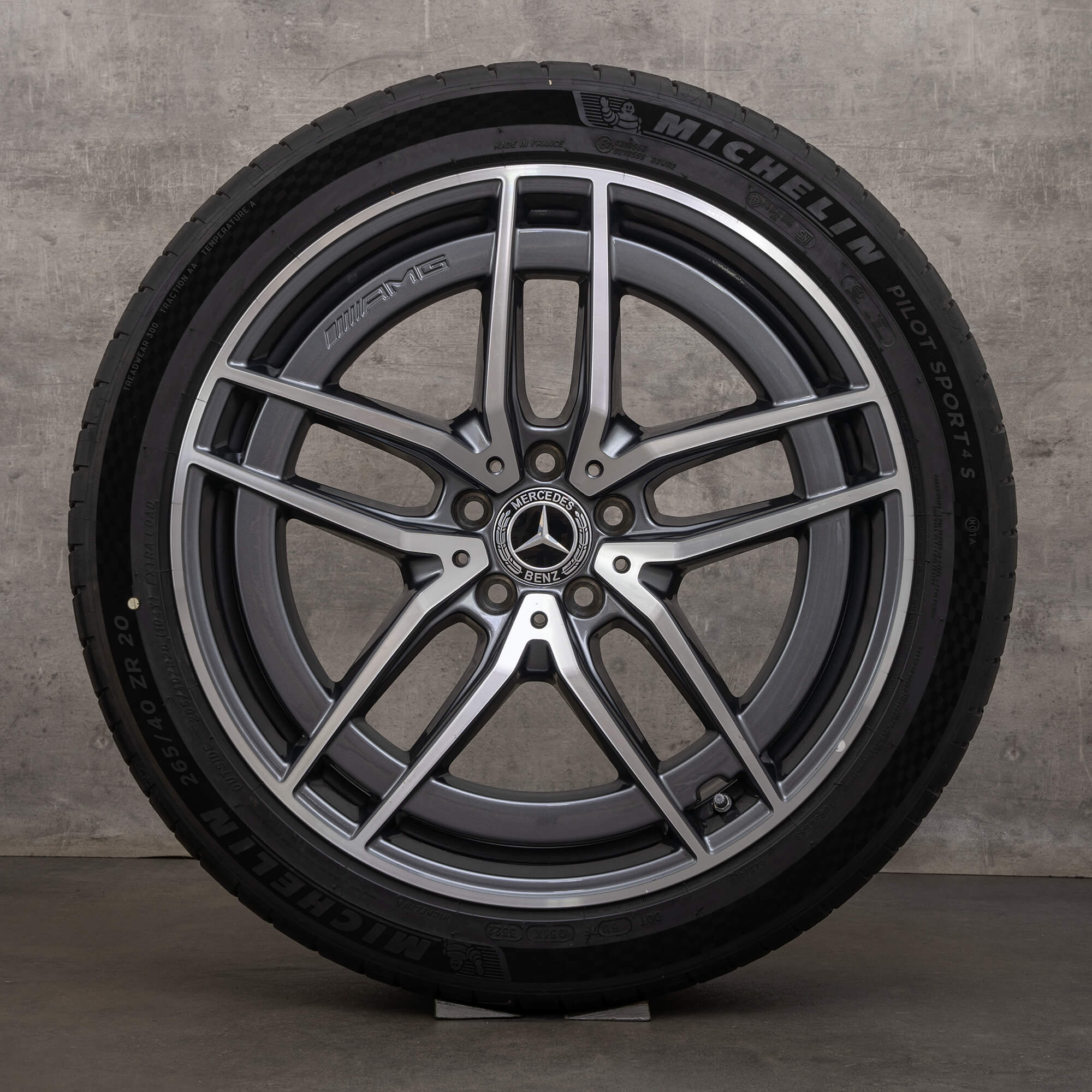 Alkuperäiset AMG Mercedes Benz SL vanteet 20 tuuman 43 55 63 R232 kesäpyörät A2324012100 A2324012200 himalaya harmaa