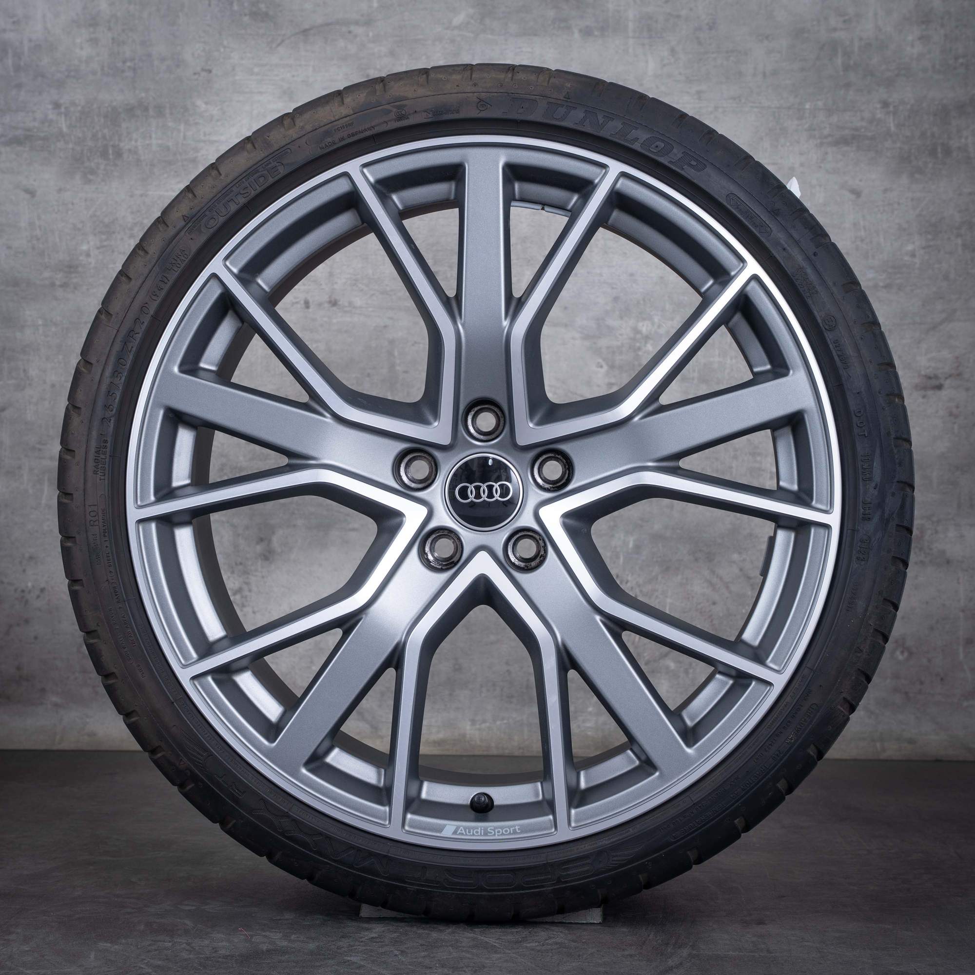 Alkuperäiset Audi A5 S5 vanteet 20 tuuman F5 8W B9 kesäpyörät 8W0601025EG titan matta kiillotettu