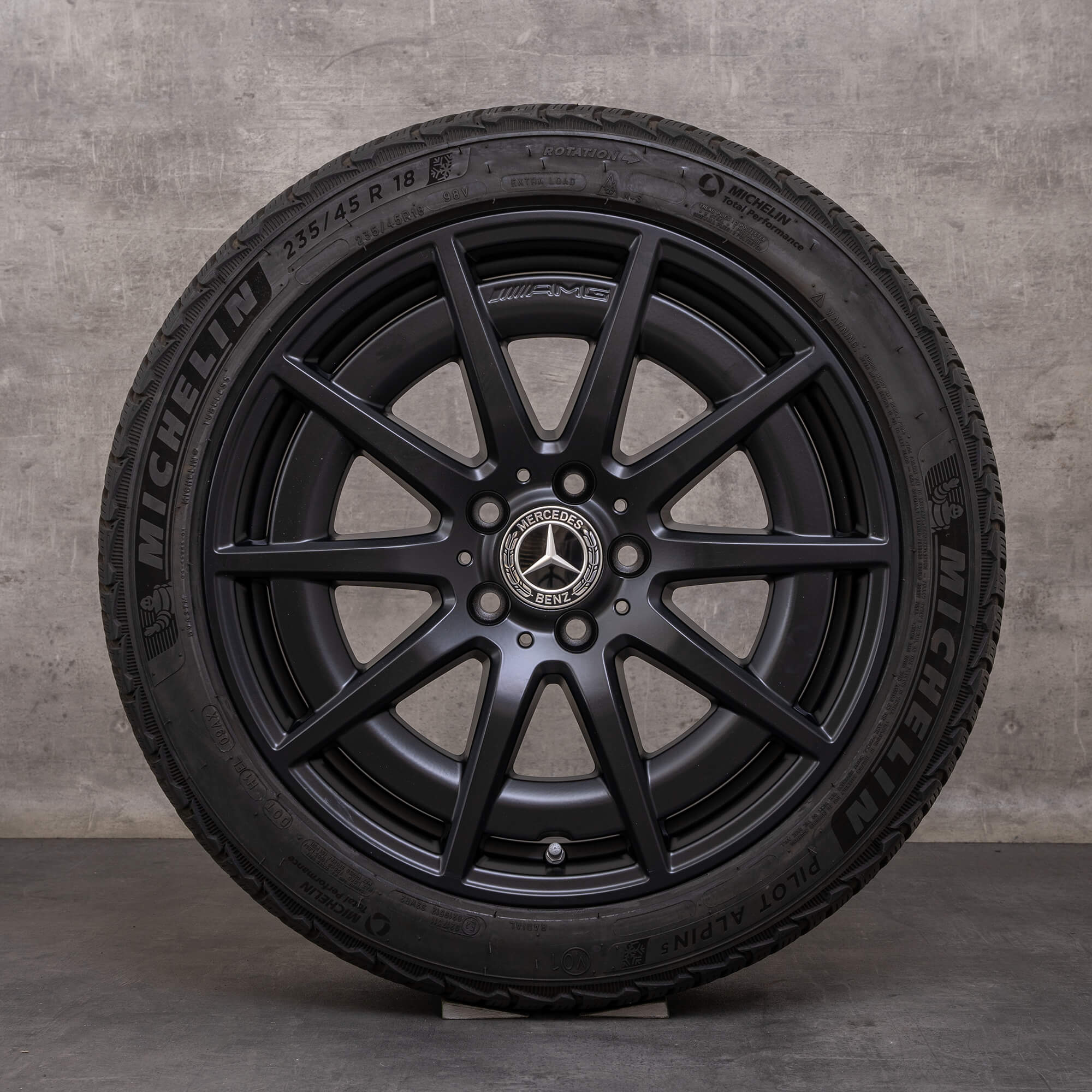 Originale Mercedes Benz Classe C C43 AMG pneumatici invernali 18 pollici W206 S206 cerchi A2064012100 nero opaco