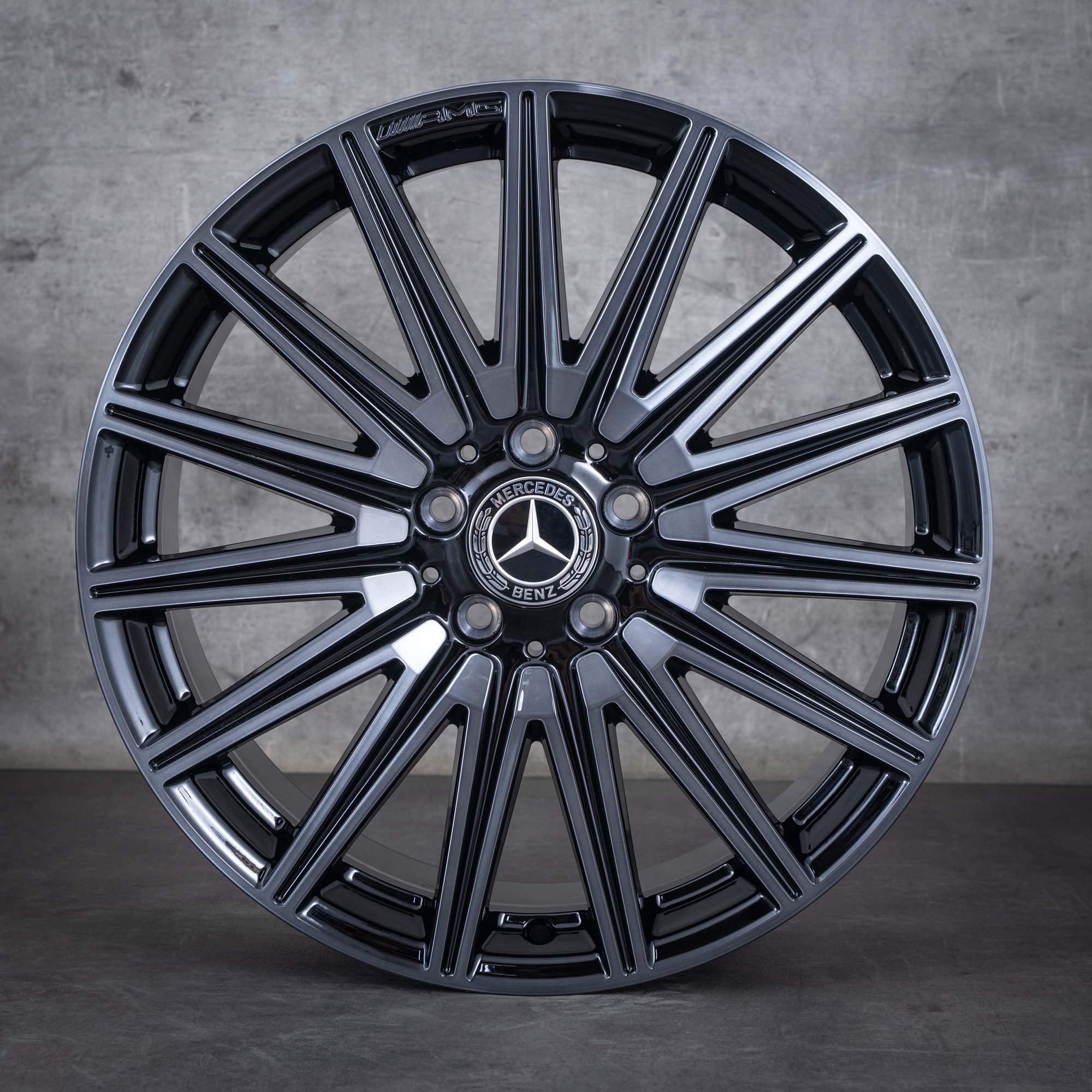 Alkuperäiset Mercedes Benz CLA Coupe AMG vanteet 19 tuuman C174 250+ 350 4Matic kesäpyörät A1744014400 A1744014500 Dark platinum gloss glaze black UUTUUS