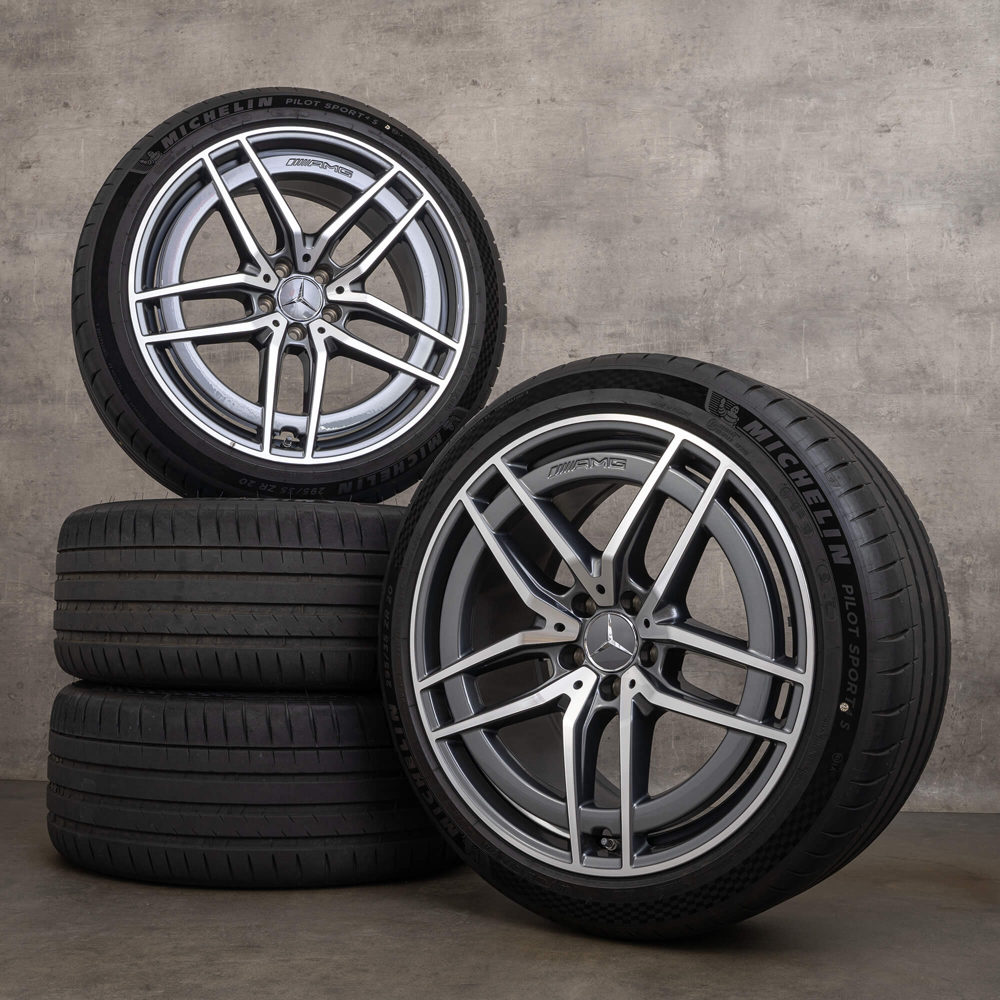 OEM AMG Mercedes SL 43 55 63 R232 20 inch summer tires rims A2324012100
