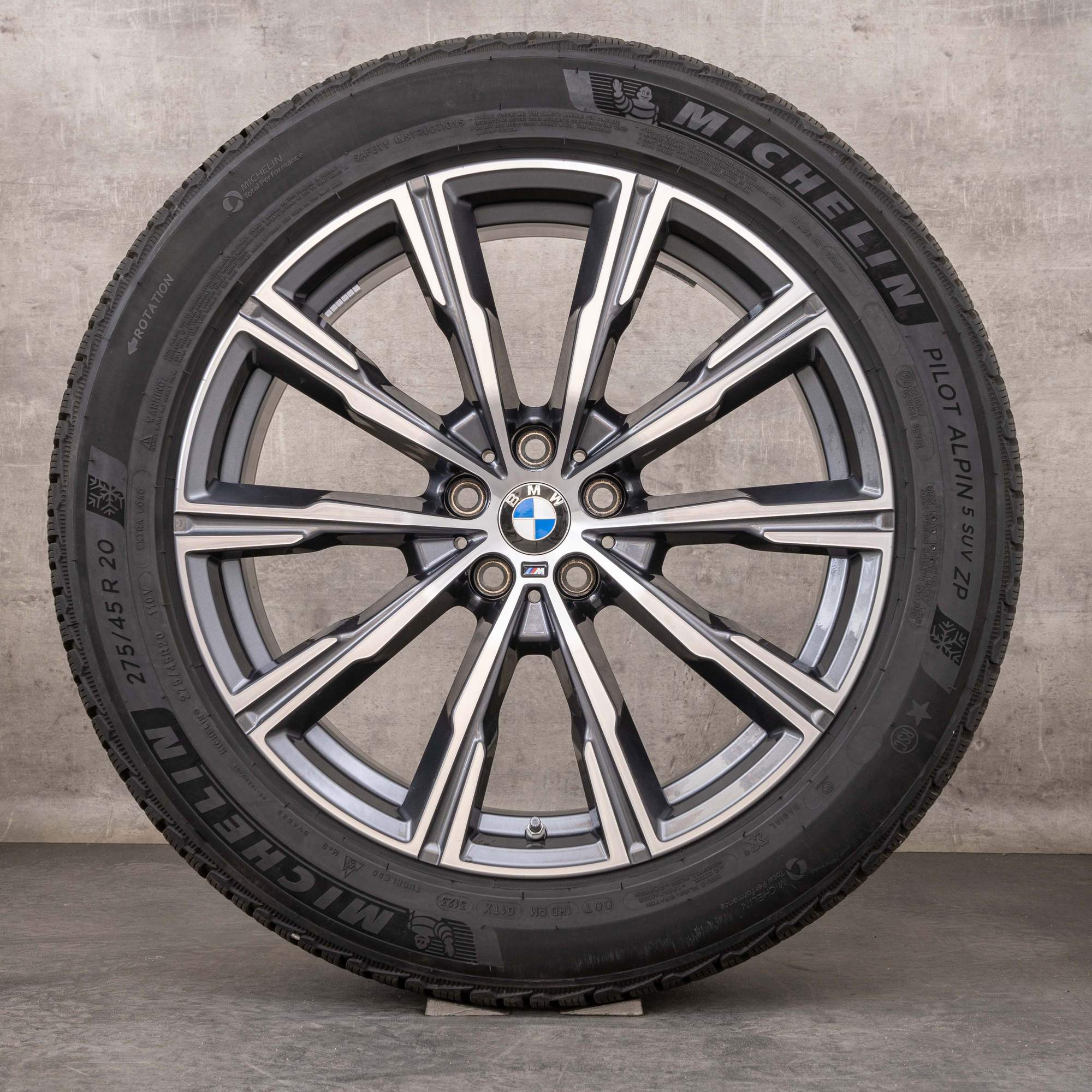 Alkuperäiset BMW X5 X6 talvirenkaat 20 tuuman G05 G06 vanteet styling 740 M 8071996 orbit harmaa kiillotettu