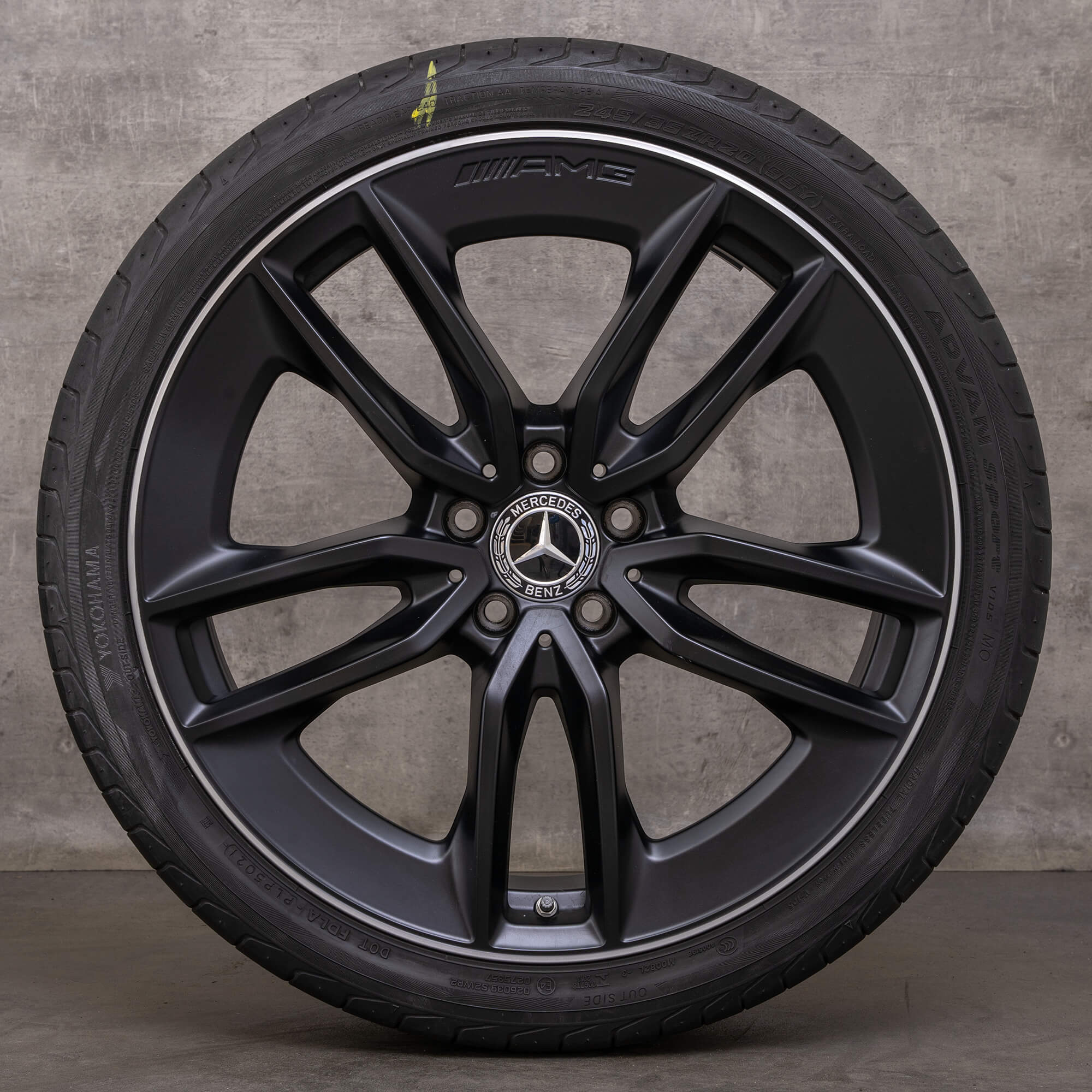 Orijinal AMG Mercedes E-Serisi E43 E53 jantlar 20 inç W213 S213 A238 C238 yaz jantları A2134014900 A2134015000 siyah jant parlak tornalı