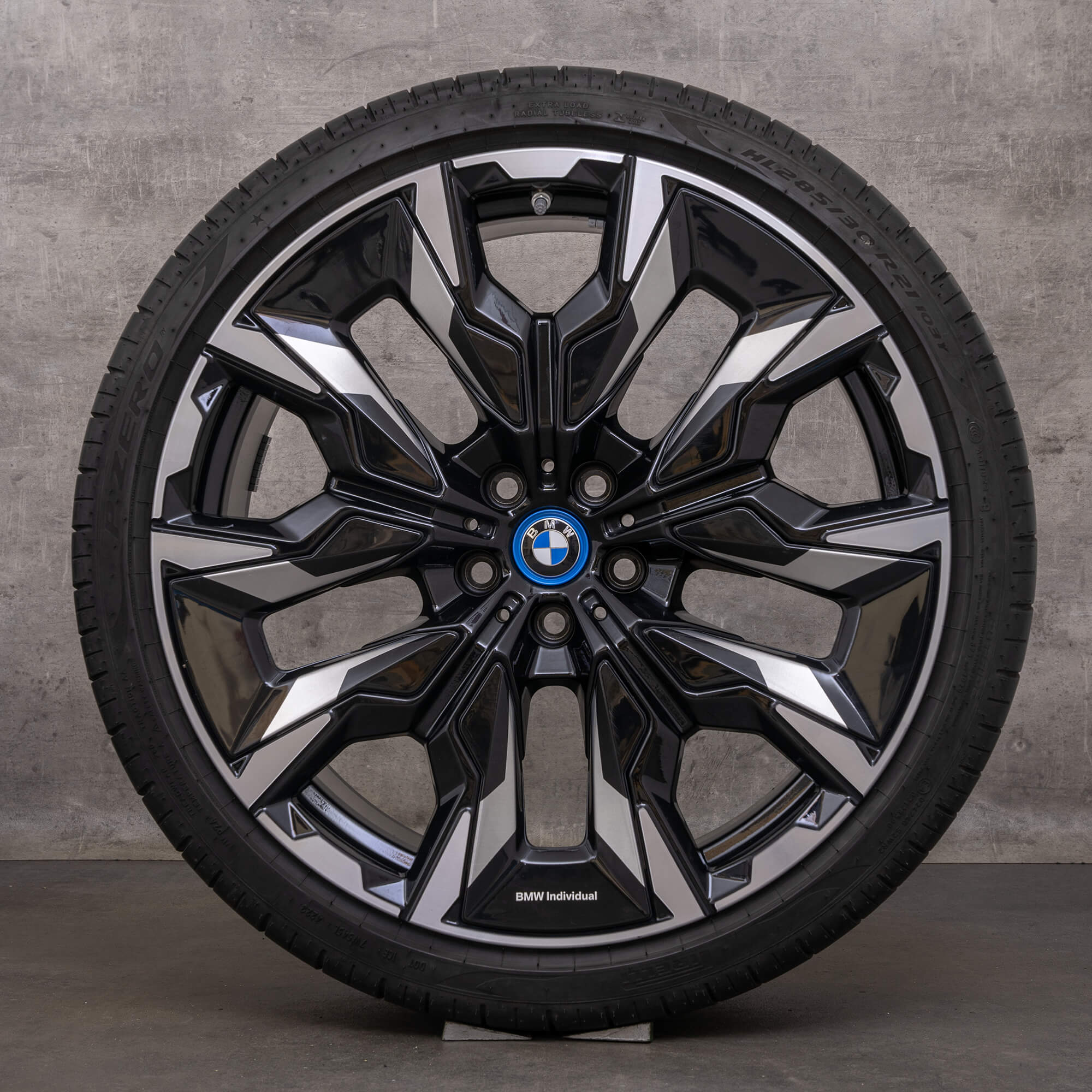 Originale BMW 5-serie i5 fælge 21 tommer G60 G61 sommerhjul styling 954i 5A32502 5A32503 sort blank drejet