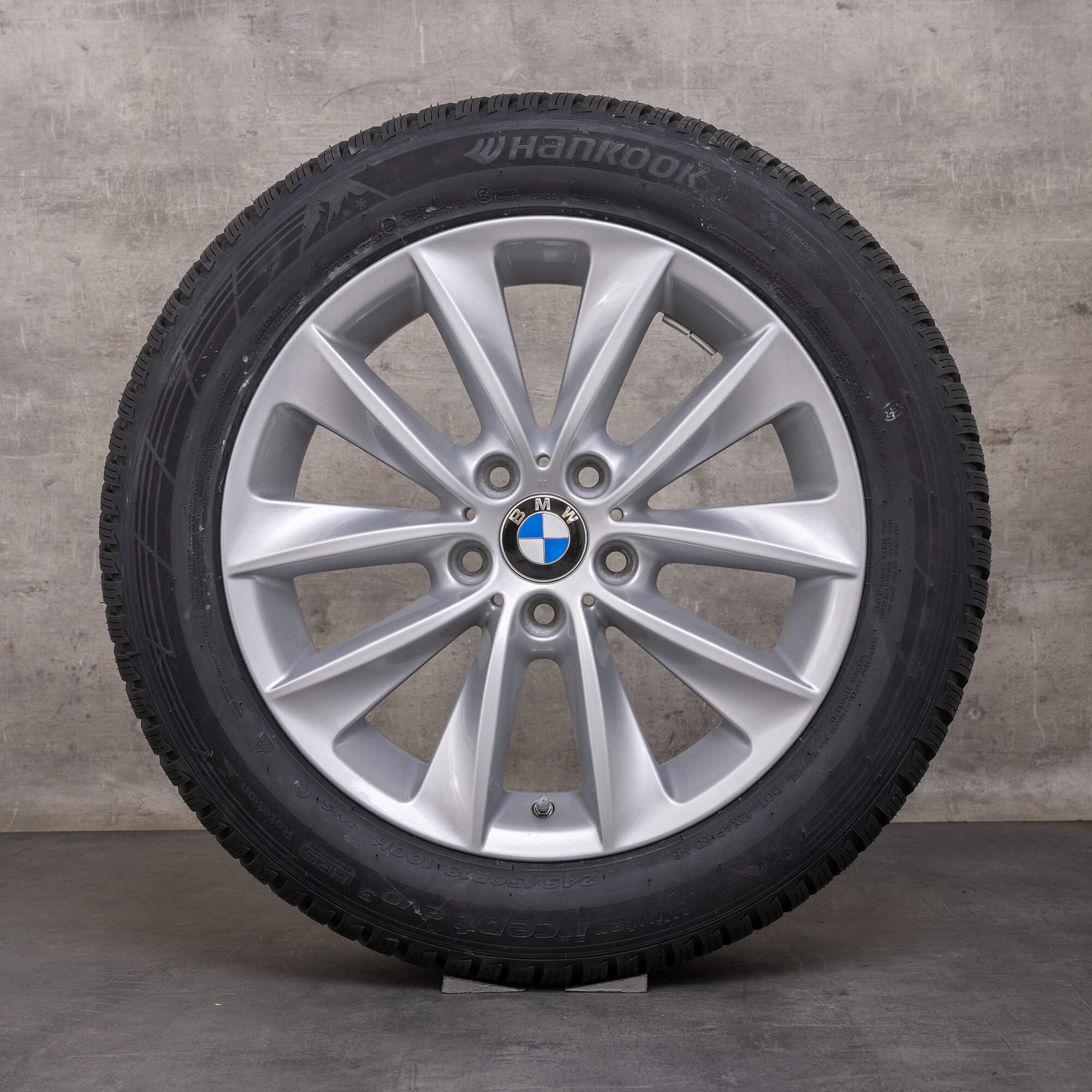 Originální zimni alu kola BMW X3 X4 18" F25 F26 disky styling 307 6787578 stříbrná lesklá