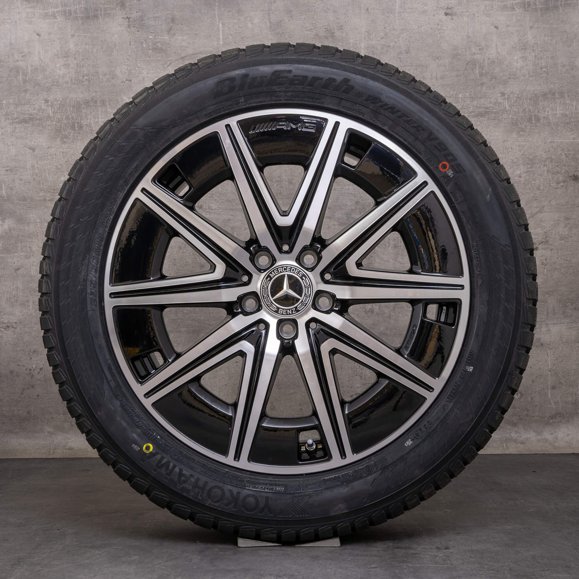 Alkuperäiset Mercedes Benz EQA EQB AMG talvirenkaat 19 tuuman H243 X243 vanteet A2434012000 musta kiillotettu