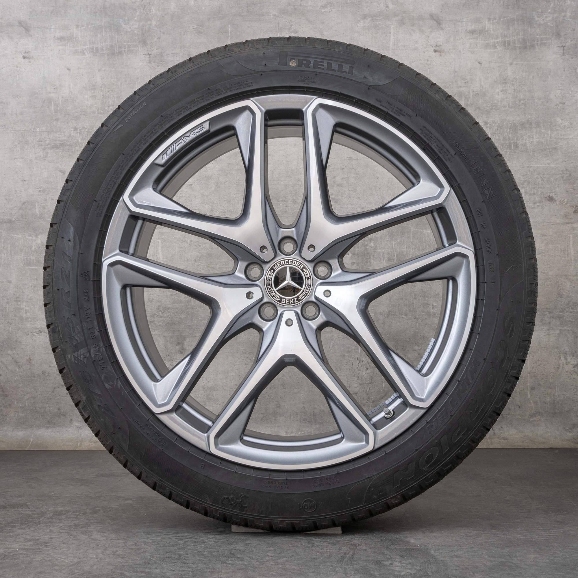 Oryginał Mercedes Benz GLE 53 63 AMG 4Matic+ Koła zimowe 21 cali X167 C167 Felgi Hybryda A1674014200 A1674014300 himalaya szary Polerowane